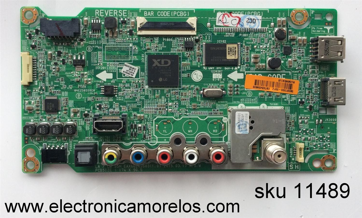 MAIN / LG EBT63439833 / EAX66242603(1.0) / PANEL LC550DUE (MG)(A3) / MODELOS 55LF6000-UB BUSYLJR / 55LF6000-UB BUSYLOR