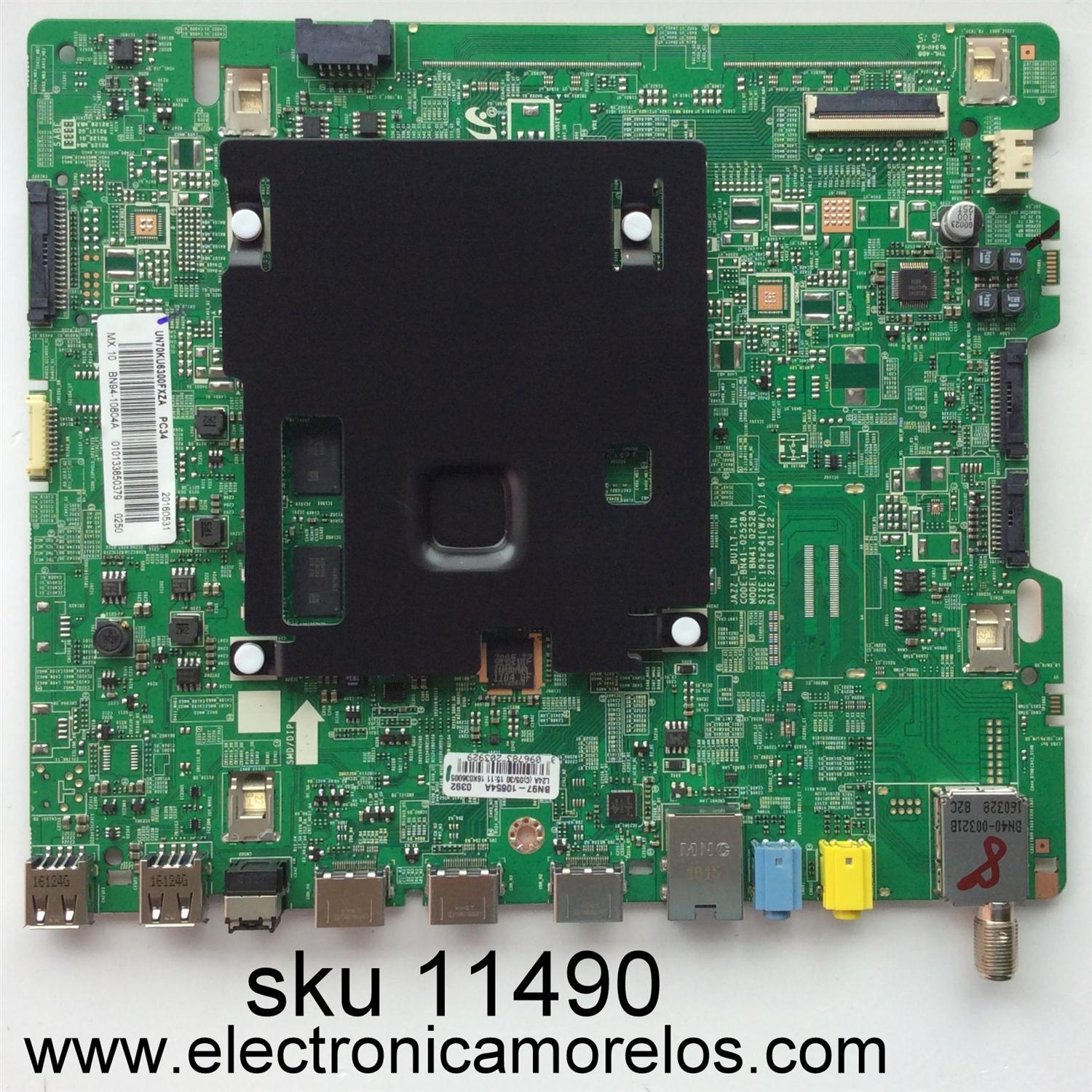 MAIN PARA TV SAMSUNG / NUMERO DE PARTE BN94-10804A / BN41-02528A / BN97-10654A / BN9410804A / PANEL CY-GK070HGSV2V / MODELO UN70KU6300 / UN70KU6300FXZA EA01