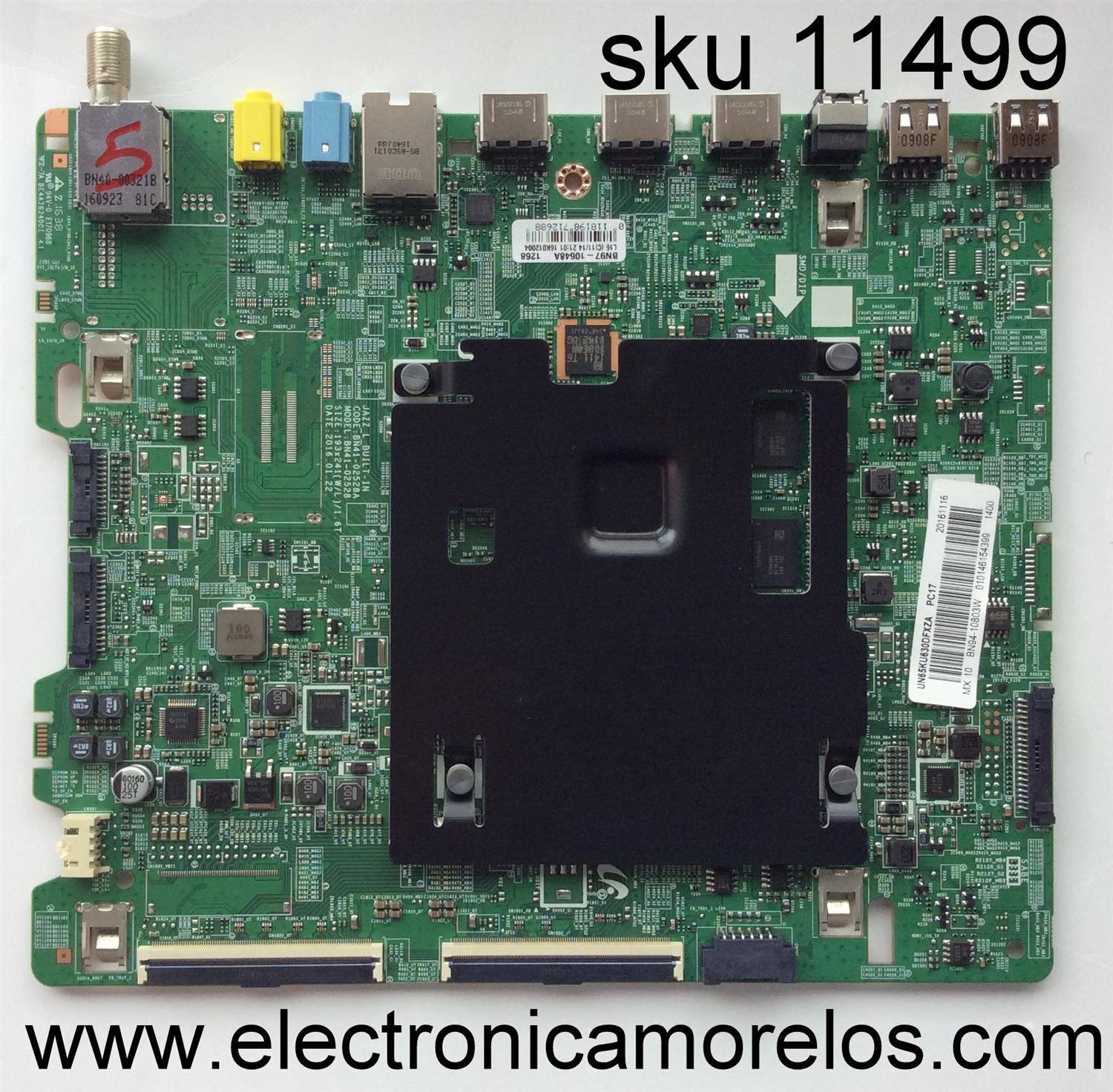 MAIN PARA TV SAMSUNG / NUMERO DE PARTE BN94-10803W / BN41-02528A / BN97-10648A / BN97-10649E / BN9410803W / PANEL CY-GK065HGLV1H / MODELO UN65KU630 / UN65KU630DFXZA FA01