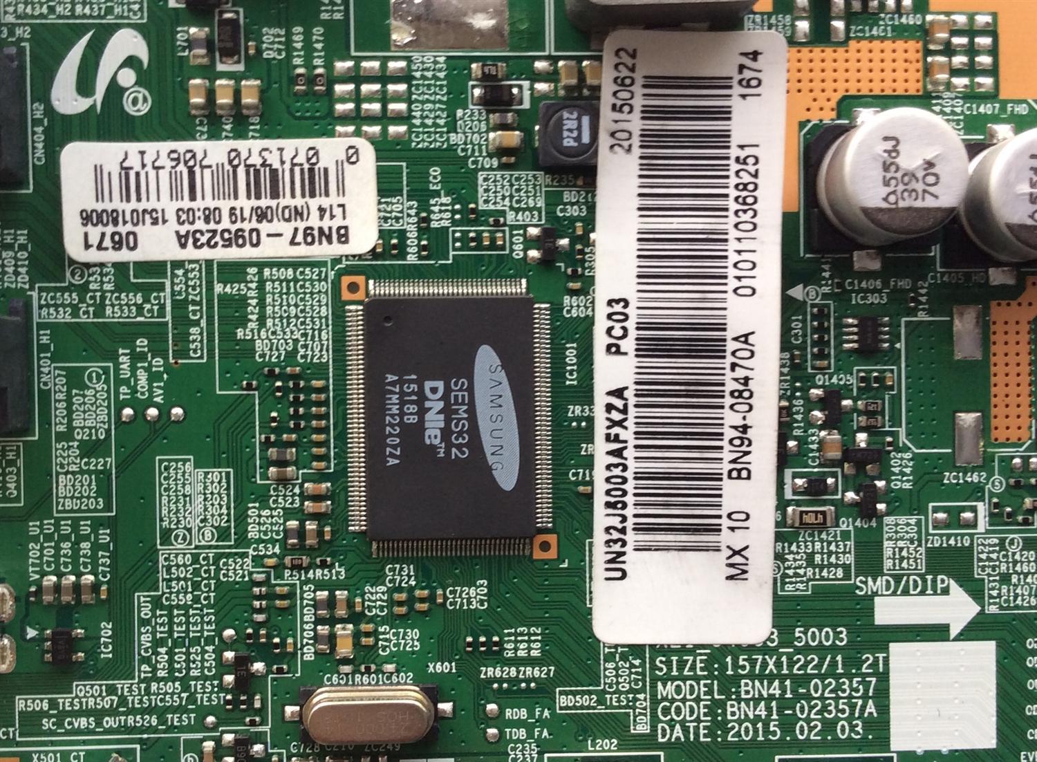 MAIN PARA TV SAMSUNG / NUMERO DE PARTE BN94-08470A / BN97-09523A / BN41-02357A / SUSTITUTAS BN94-09264A / BN94-09599W / BN94-10641A / PANEL CY-JJ032BGLV2H / DISPLAY LSF320HN05-K01 / MODELOS UN32J5003AFXZC / UN32J5003AFXZA TS01 / UN32J5003AFXZA LS02 - Imagen 2