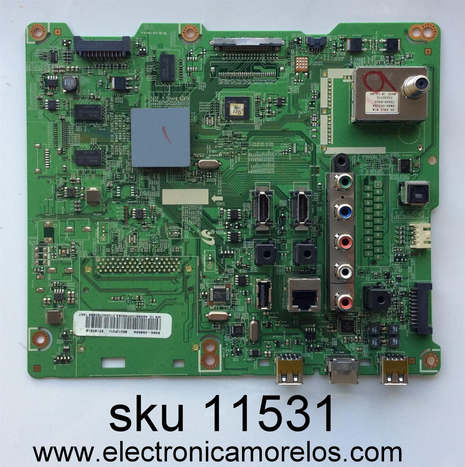 MAIN PARA TV  SAMSUNG NUMERO DE PARTE  BN94-05656A / BN41-01812A / SUSTITUTA BN94-05656B / MODELO UN46ES6100FXZA TS01 / PANEL LTJ460HJ08-V	
