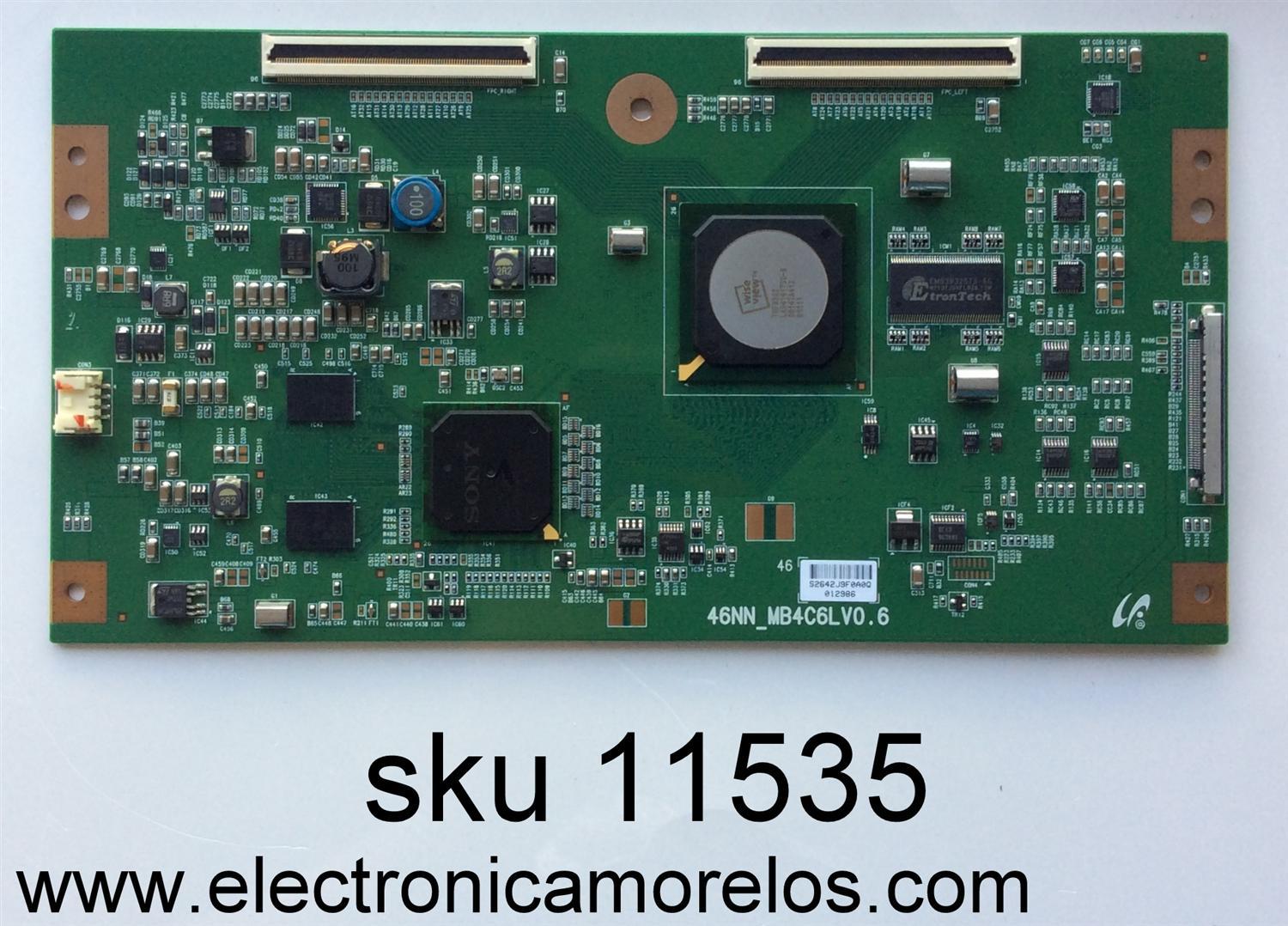 T-CON / SONY LJ94-02642J / 2642J / 46NN_MB4C6LV0.6 / MODELO KDL-46V5100 / PANEL LTY460HF05-003	