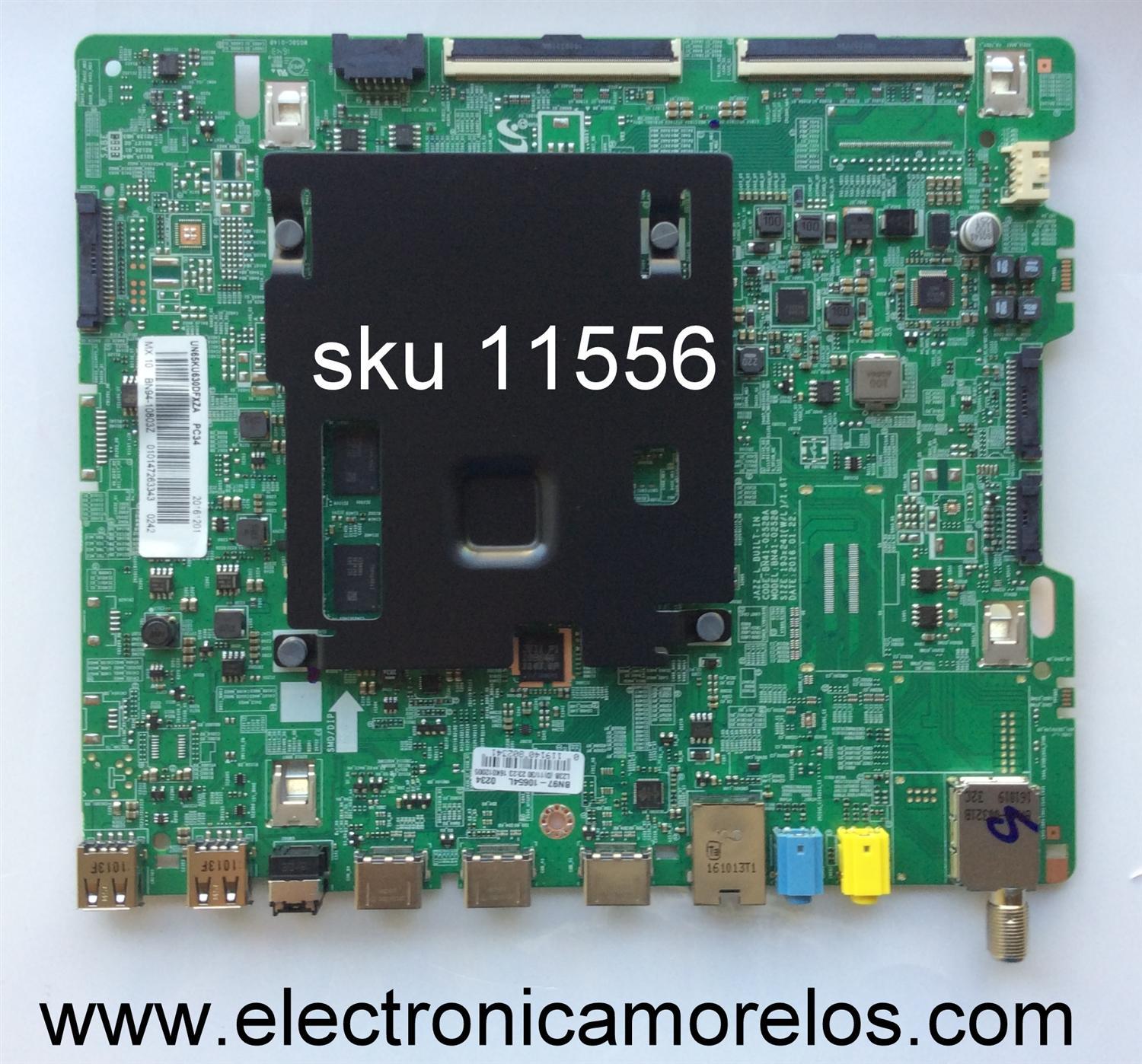 MAIN PARA TV SAMSUNG / NUMERO DE PARTE BN94-10803Z / BN41-02528A / BN97-10654L / BN9410803Z / PANEL CY-GK065HGNV1H / MODELO UN65KU630 / UN65KU630DFXZA DA02