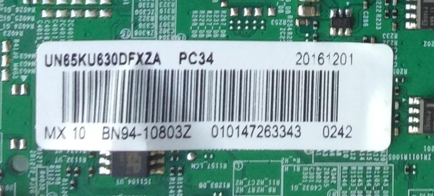 MAIN PARA TV SAMSUNG / NUMERO DE PARTE BN94-10803Z / BN41-02528A / BN97-10654L / BN9410803Z / PANEL CY-GK065HGNV1H / MODELO UN65KU630 / UN65KU630DFXZA DA02 - Imagen 2