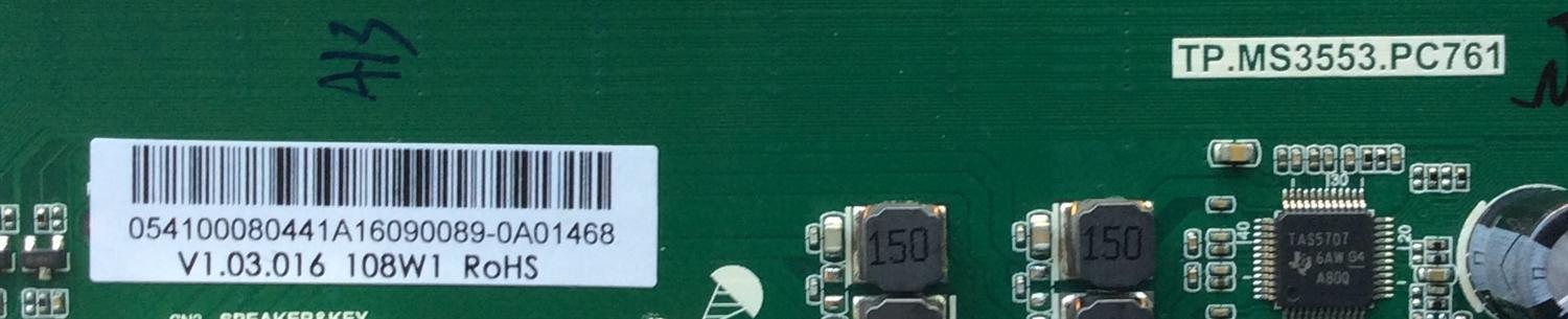 MAIN / FUENTE / (COMBO) VIZIO A16090089 / TP.MS3553.PC761 / MODELO D55N-E2 LWZ2VPBS / PANEL T550HVN08.5	 - Imagen 2