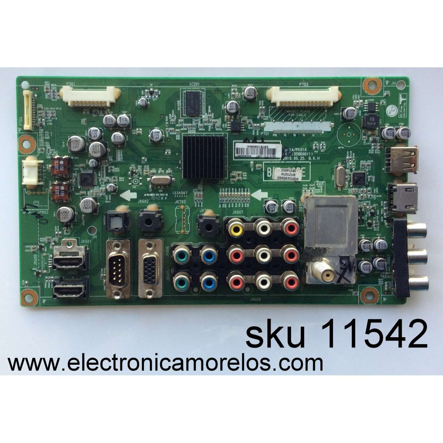 MAIN / ZENITH EBT61082804 / EAX61358606(1) / EBR68351604 / MODELO Z50PJ240-UB AUSLZUR / PANEL PDP50T10000	