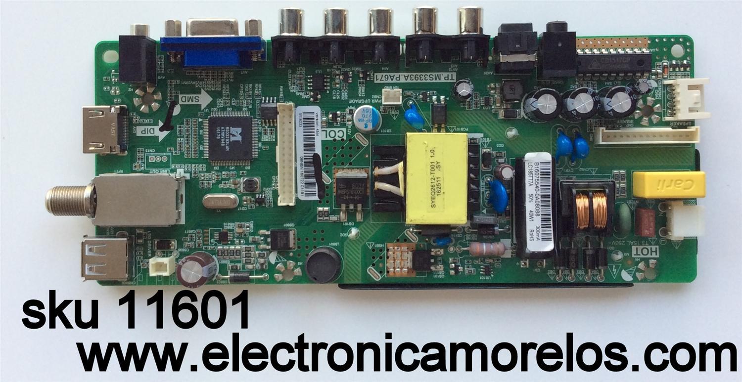 MAIN FUENTE  / ELEMENT B16075540 / TP.MS33393A.PA671 / 890-M00-06NBN / MODELO ELEFW195 / PANEL T185-DXB-ELED	