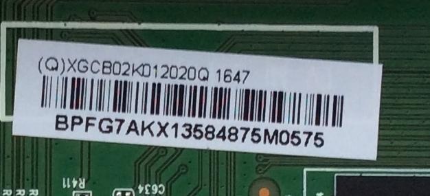 MAIN / VIZIO XGCB02K012 / XGCB02K012020Q 1647 / 715G7487-M03-001-004K / MODELO D32X-D1 LTT7UKBS / PANEL TPT315B5-EUJFFE REV:S1V	 - Imagen 2