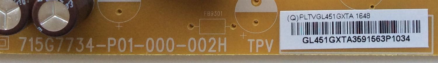 FUENTE DE PODER / VIZIO PLTVGL451GXTA / 715G7734-P01-000-002H / GL451GXTA / Q)PLTVGL451GXTA / PANEL TPT315B5-EUJFFE REV:S1V / MODELOS D32X-D1 LTT7UKBS / D32HNX-E1 LTTUVMCS - Imagen 2