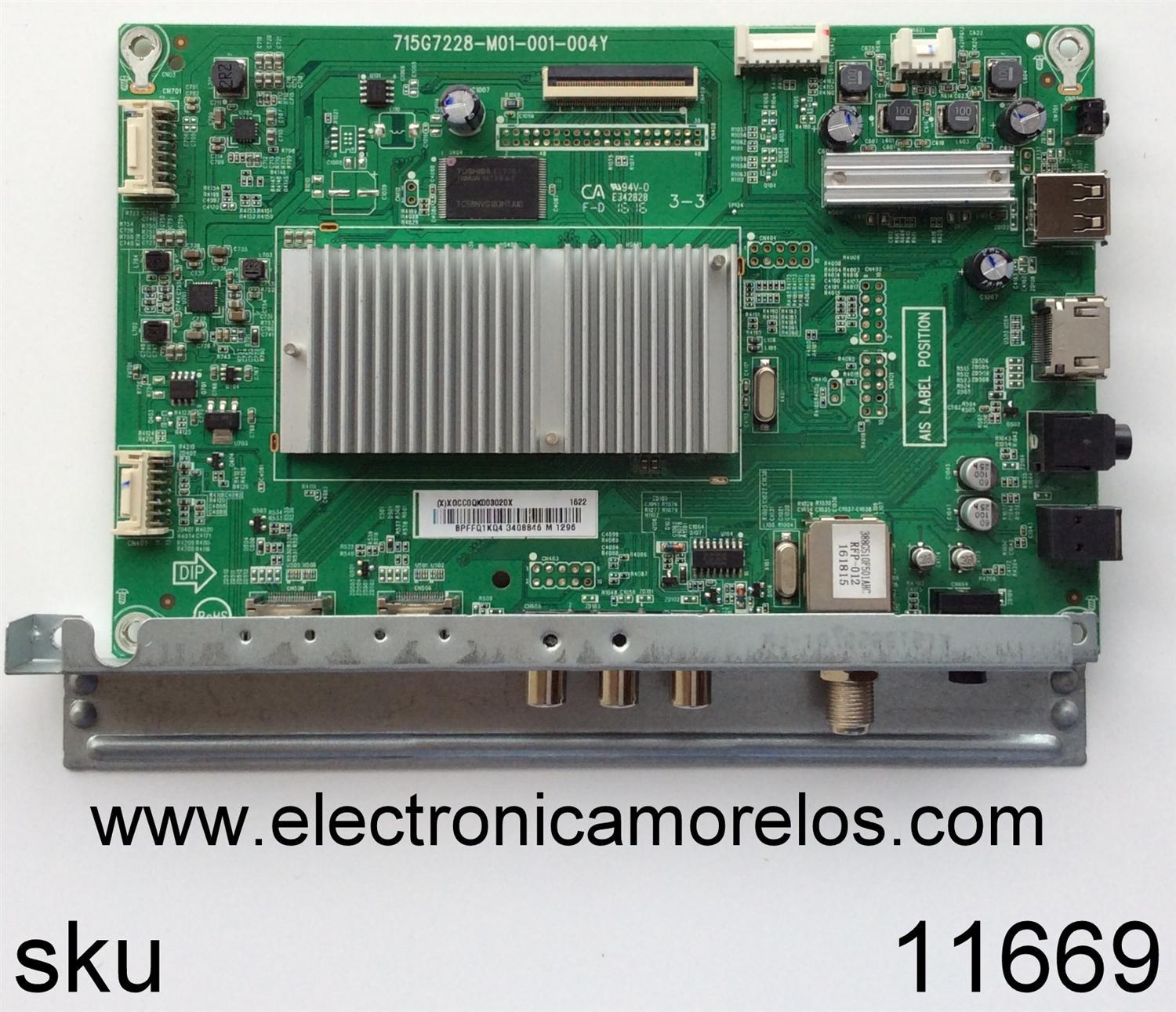 MAIN / SHARP 756TXGCC0QK0030 / XGCC0QK003 / 715G7228-M01-001-004Y / 715G7228-M01-002-004Y / XGCC0QK003020X / (X)XGCC0QK003030X / PANEL TPT430H3-HVN01.U REV:S271F / MODELO LC-43LB481U