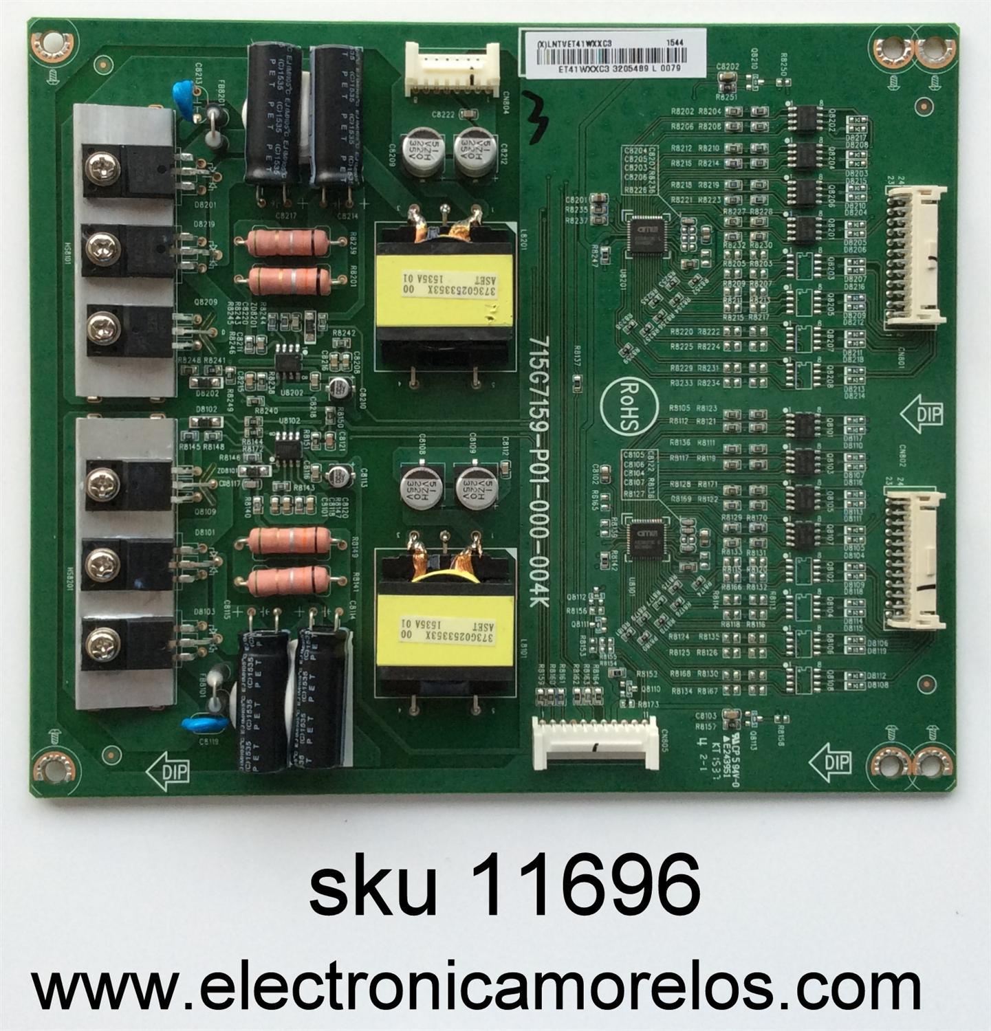 LED DRIVER / VIZIO LNTVET41WXXC3 / 715G7159-P01-000-004K /  / (X)LNTVET41WXXC3 / MODELO M75-C1 LTCASMBR / PANEL T750QVF01.0	