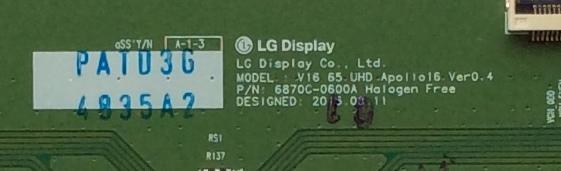 T-CON / LG 6871L-4835A / 4835A / 6870C-0600A / PANEL LC650EGE(FJ)(M3) / MODELO 65UH615-UC.BUSWLJR / 65UH6150-UB.BUSWLJR - Imagen 2