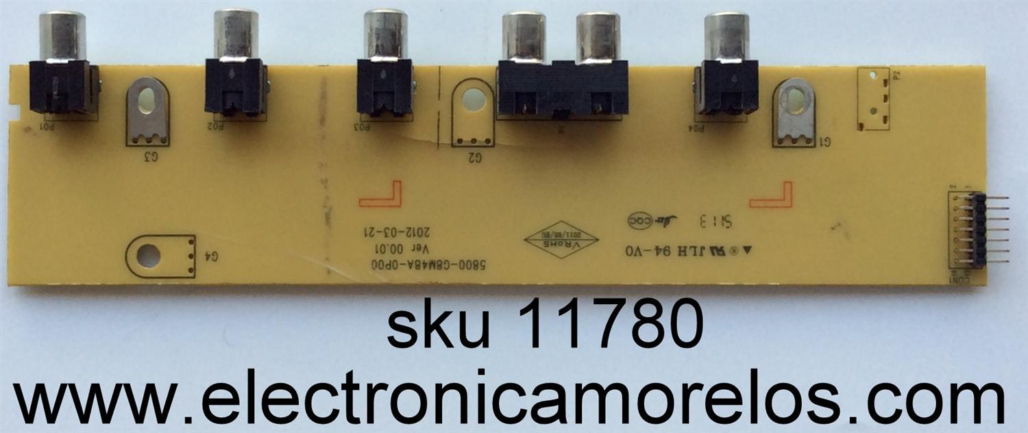 TARJETA A/V / HITACHI 5800-G8M48A-0P00 / 5800-G8M48A-0P00 VER 00.01 / MODELO LE50SMART02	