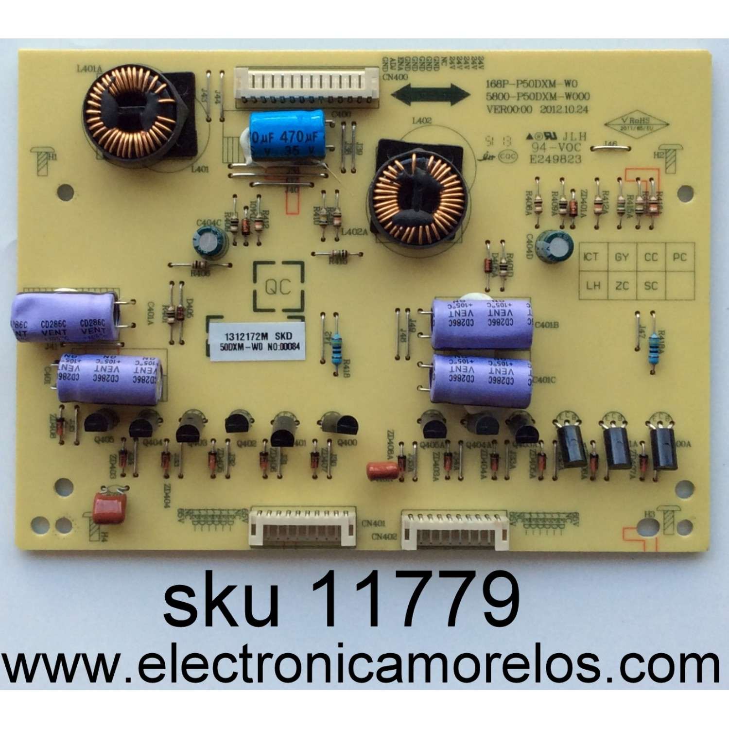 LED DRIVER / HITACHI 50DXM-W0 / 5800-P50DXM-W000 / 168P-P50DXM-W0 / MODELO LE50SMART02	