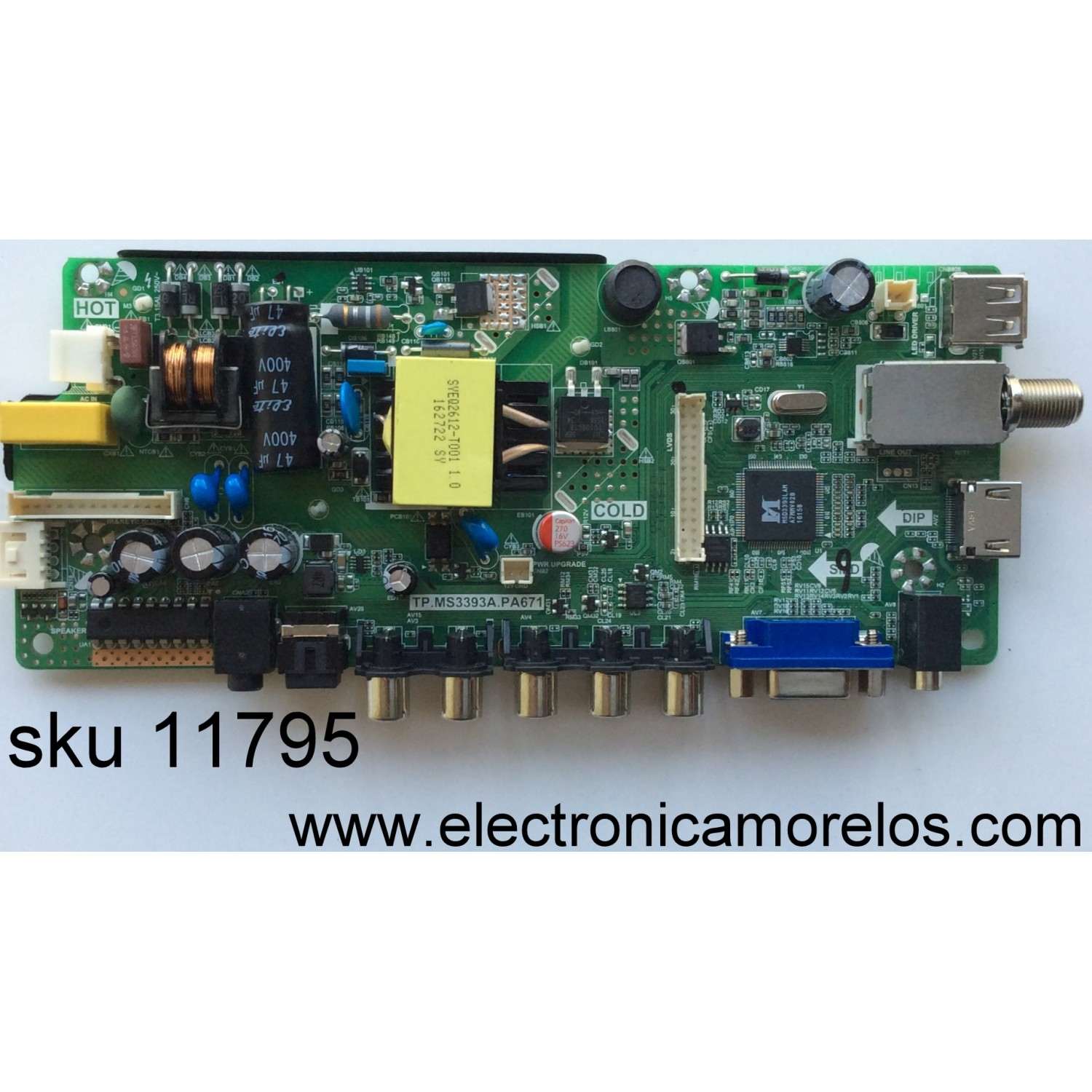 MAIN / FUENTE / (COMBO) / ELEMENT H16071070 / TP.MS3393A.PA6371 / MODELO ELEFW195 / PANEL BOEI185WX1	