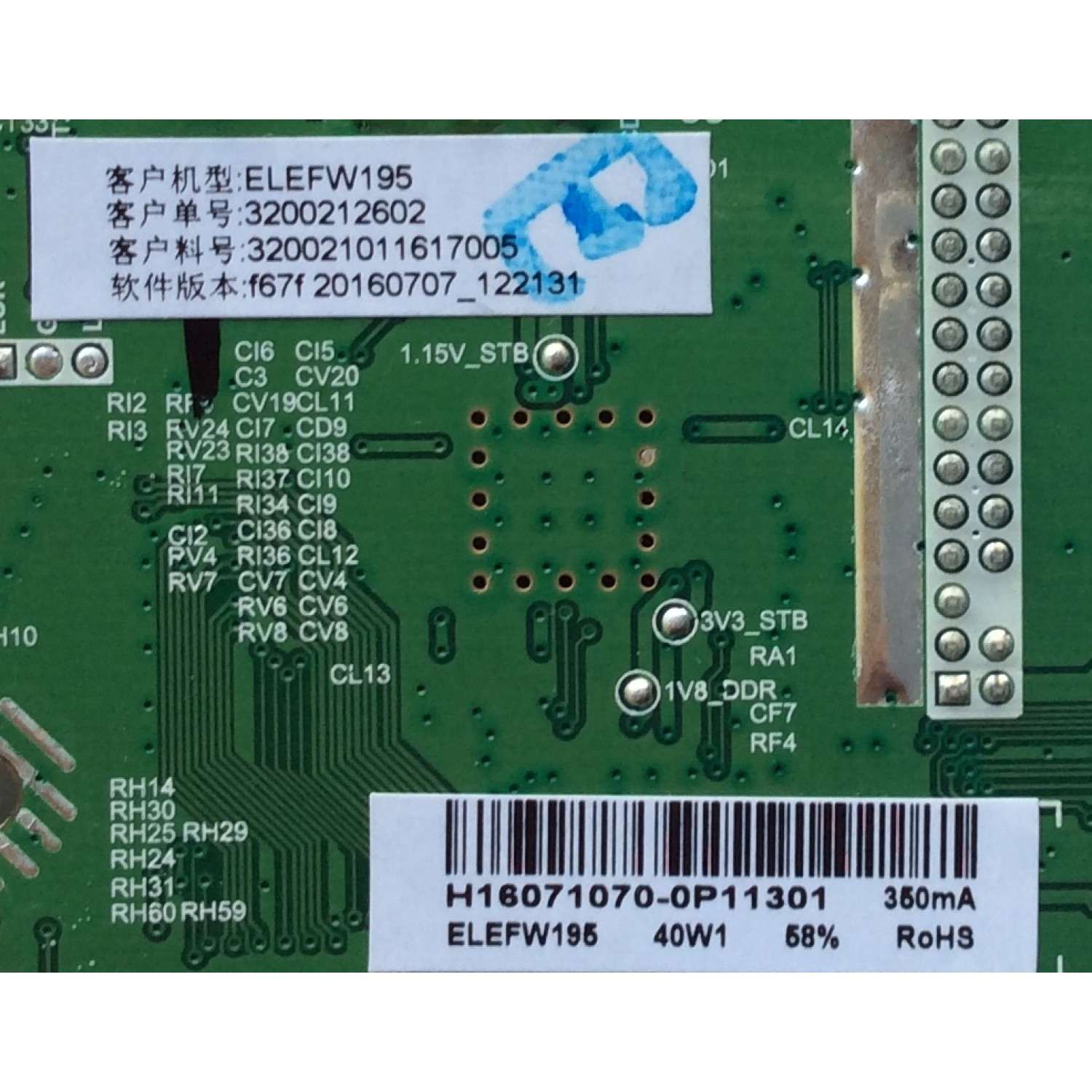 MAIN / FUENTE / (COMBO) / ELEMENT H16071070 / TP.MS3393A.PA6371 / MODELO ELEFW195 / PANEL BOEI185WX1	 - Imagen 2