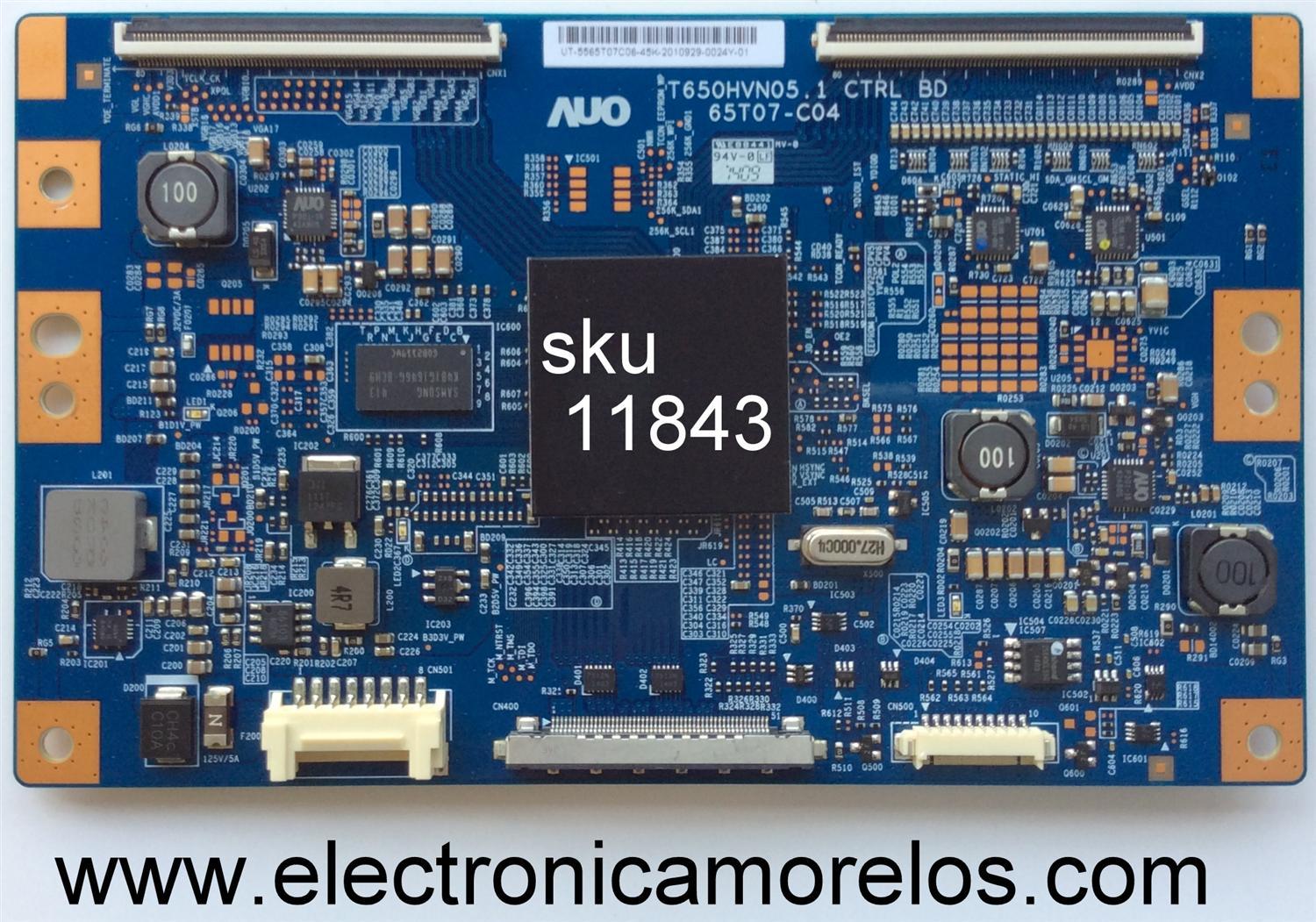 T-CON / SAMSUNG BN96-28894A / 5565T07C06 / 55.65T07.C06 / 65T07-C04 / T550HVN05.1 / MODELO UN65EH6000FXZA YH02 / UN65J620DAFXZA AH01 / UN65J6200AFXZA AH01 / UN65H6203AFXZA MH01 / UN65FH6001FXZA MH01 / PANEL CY-DF500BGMV1H	