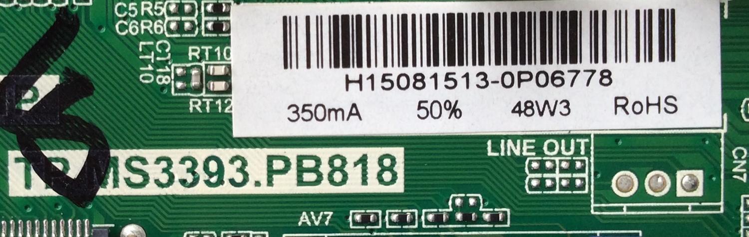 MAIN FUENTE / ELEMENT 34014386 / H15081513 / TP.MS3393.PB818 / PANEL LK315T3HC1K / MODELO ELEFW328B LE-32GCL-B(CL)	 - Imagen 2