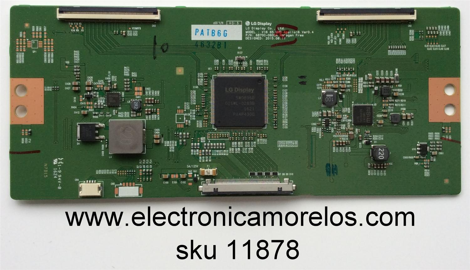 T-CON / LG 6871L-4632B / 6870C-0600A / MODELO 65UH6030-UC AUSWLJR	