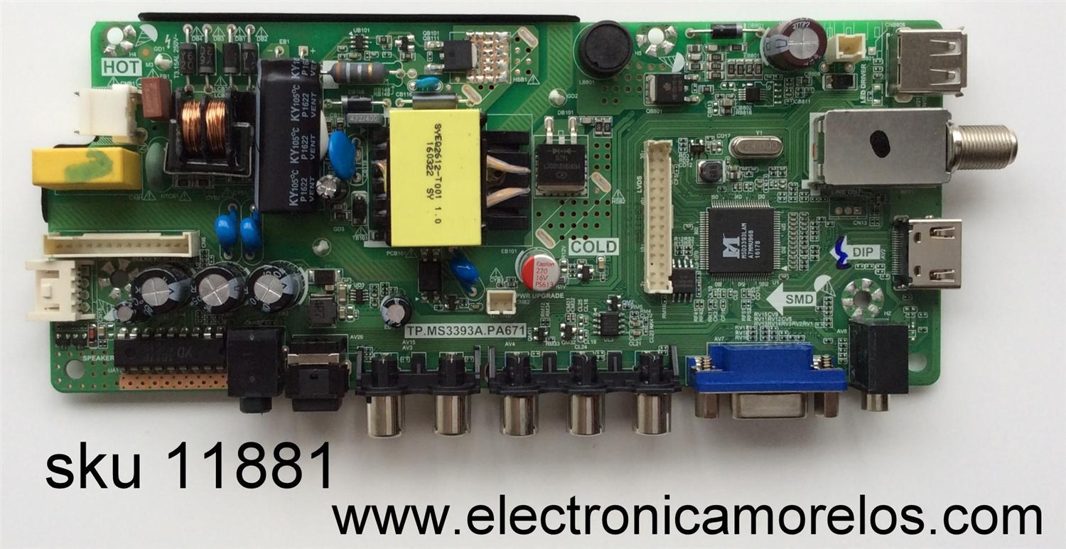MAIN / FUENTE / ELEMENT H16060796 / TP.MS3393A.PA671 / MODELO ELEFW195 / PANEL BOEI185WX1	