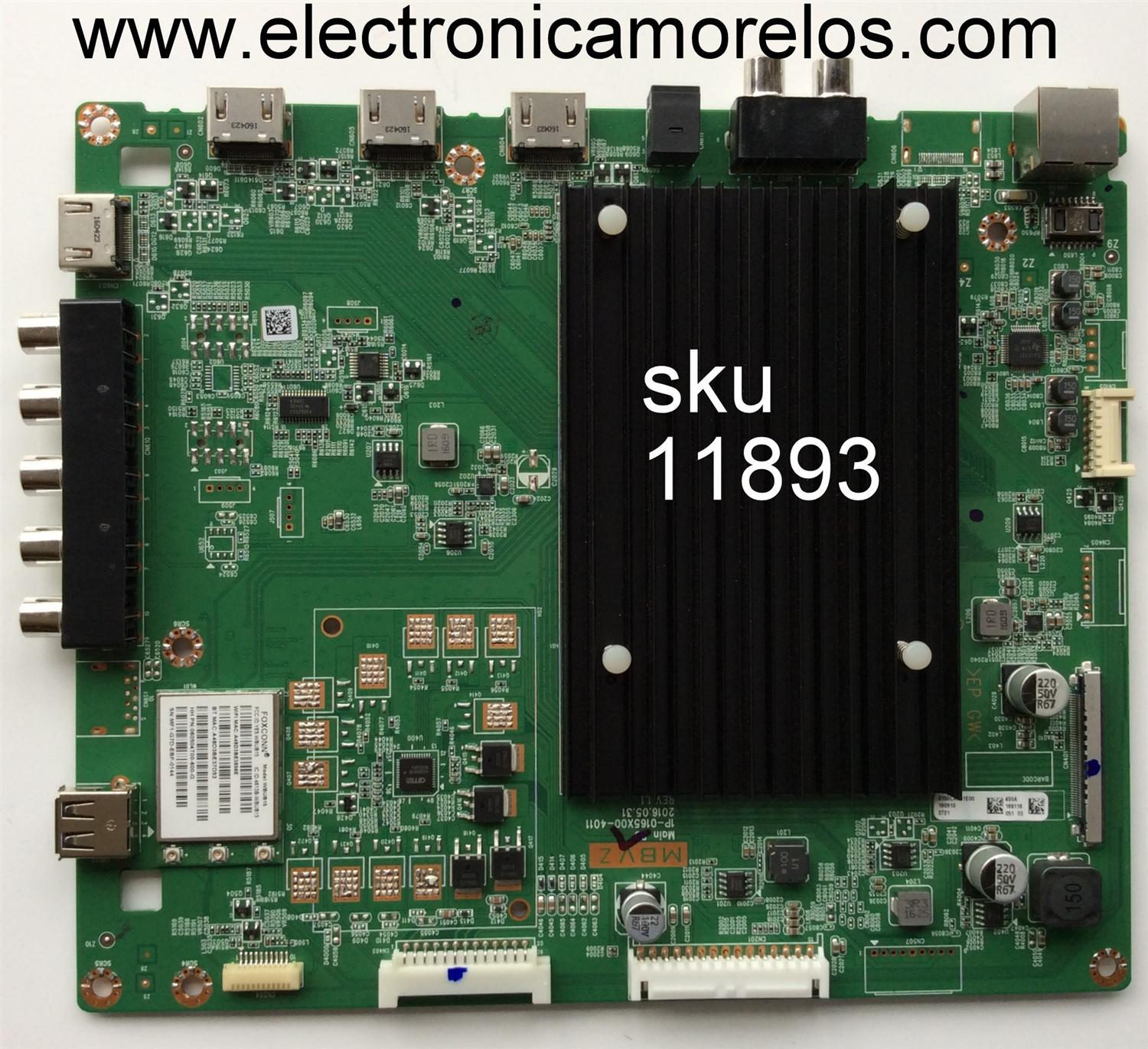 MAIN PARA TV VIZIO / NUMERO DE PARTE 0150CAN01E00 450A / 0150CAN01E00 / 1P-0165X00-4011 / PANEL S500DUB-1 / MODELO E50-E3 LFTIVJAS DISPLAY V500DJ6-QE1 REV.N1