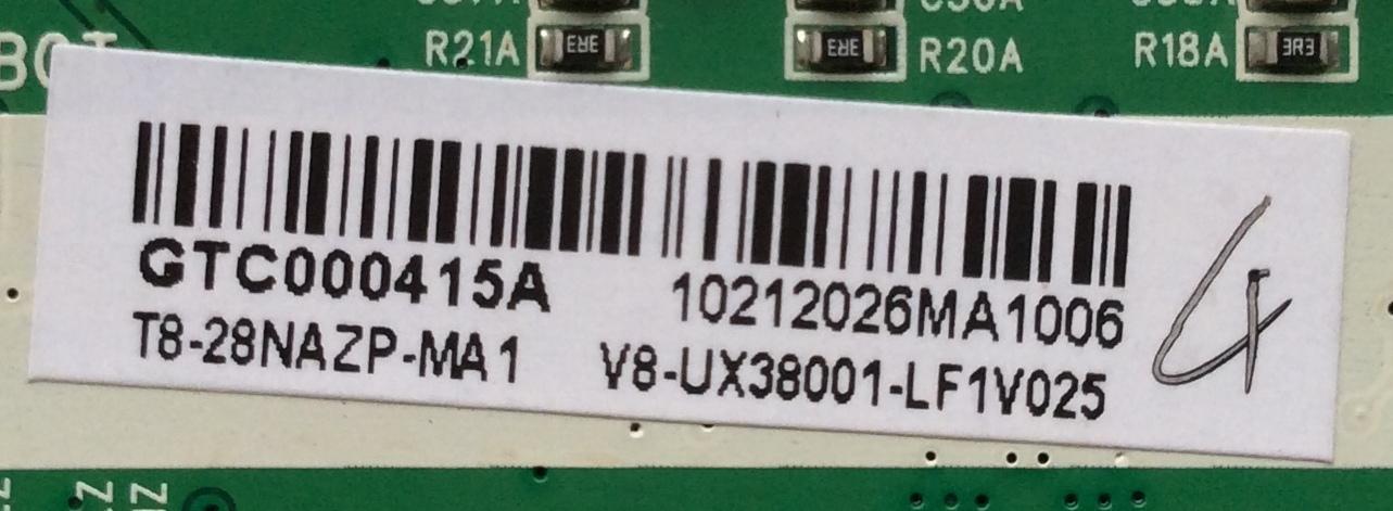 MAIN / FUENTE (COMBO) TCL T8-28NAZP-MA1 / GTC000415A / V8-UX38001-LF1V025 / 40-UX38M0-MAD2HG / MODELO 28S3750 / PANEL LVW280CS0T	 - Imagen 2