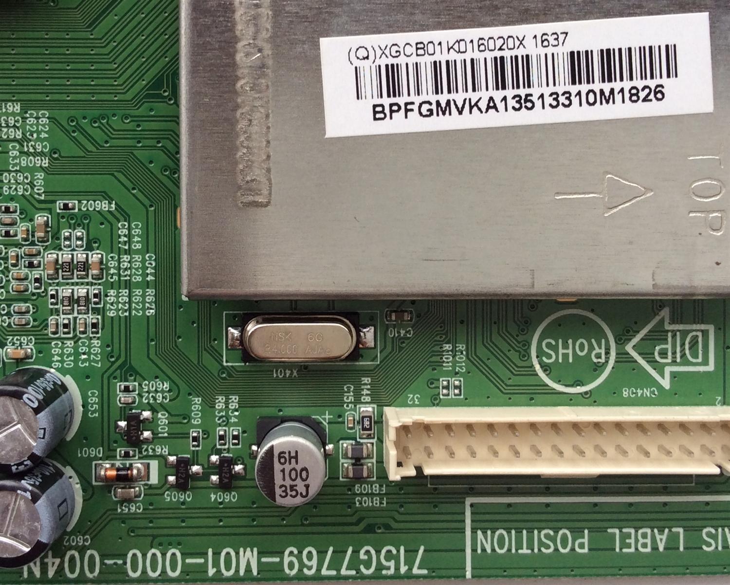 MAIN PARA TV VIZIO / NUMERO DE PARTE XGCB01K016 / 715G7769-M01-000-004N / 756TXGCB01K016 / 756TXGCB01K0160 / PANEL TPT315B5-1A058.L REV:S24A / MODELO D32HN-E1 LTT3VMAS - Imagen 2