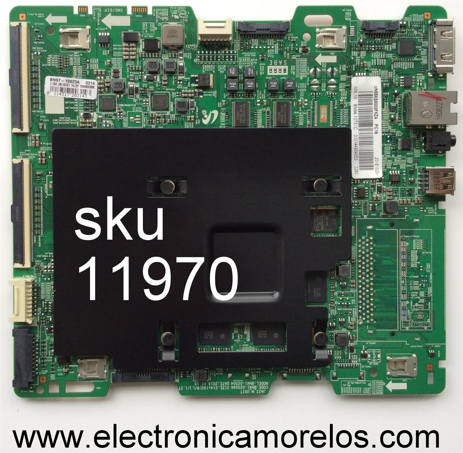 MAIN PARA TV SAMSUNG / NUMERO DE PARTE BN94-10751C / BN41-02504A / BN97-10623A / BN97-10623B / BN9410751C / PANEL CY-QK065FLLV2H / MODELOS UN65KS8000 / UN65KS8000FXZA FA01 / UN65KS8000FXZC FA01