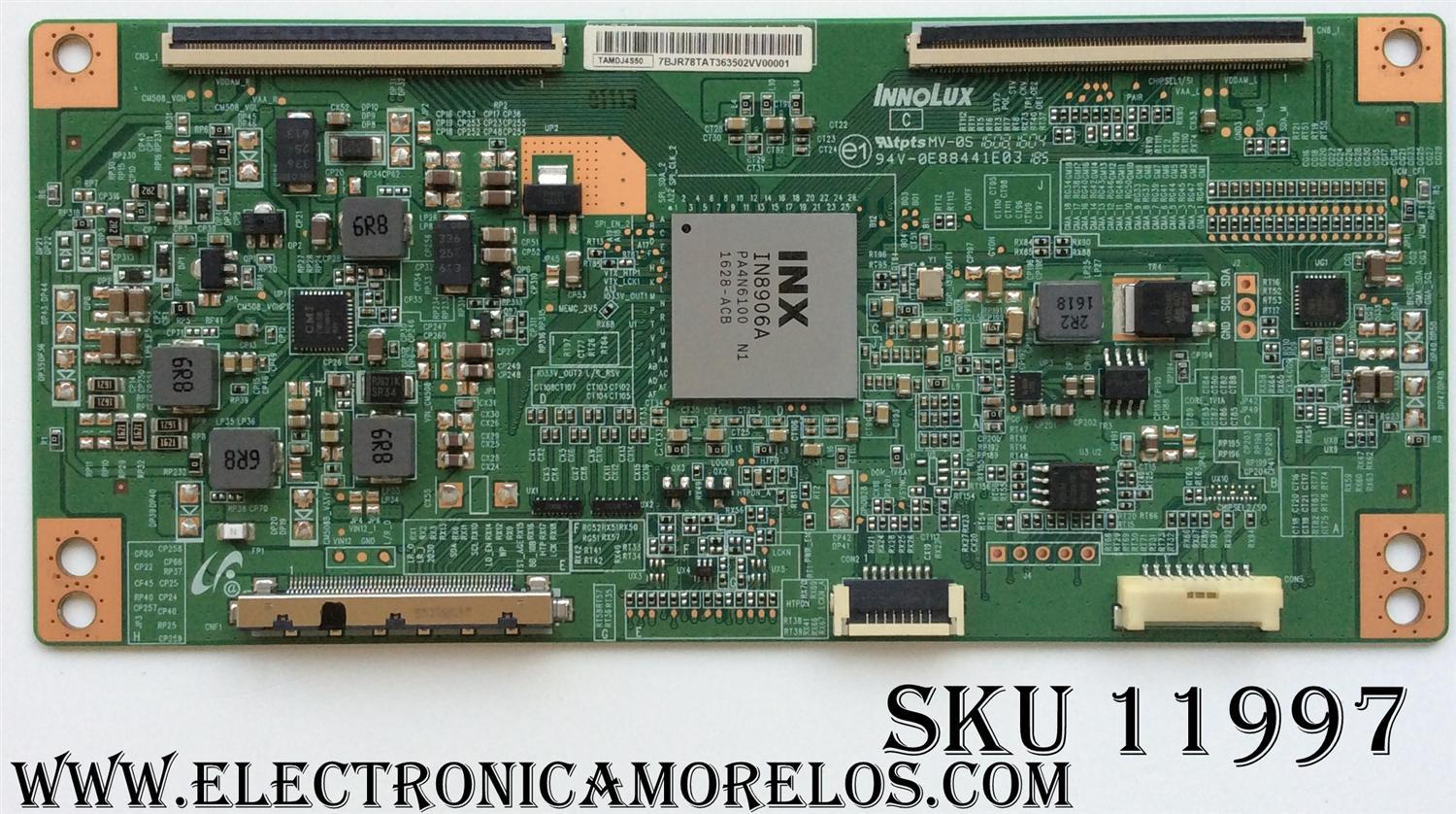 T-CON PARA TV HISENSE / NUMERO DE PARTE TAMDJ4S50 / 94V-0E88441E03 / E88441 / PANEL HD650HU-B01 / DISPLAY V650DJ4-QS5 REV.M1 / MODELOS 65H7B2 / 65CU6200 / 65UH5500-UA / 65UH5500-UA.CUSJLH / 65US5800 / E65U-D3 LFTIUHAS / LC-65N7000U / 65PFL7900/F7