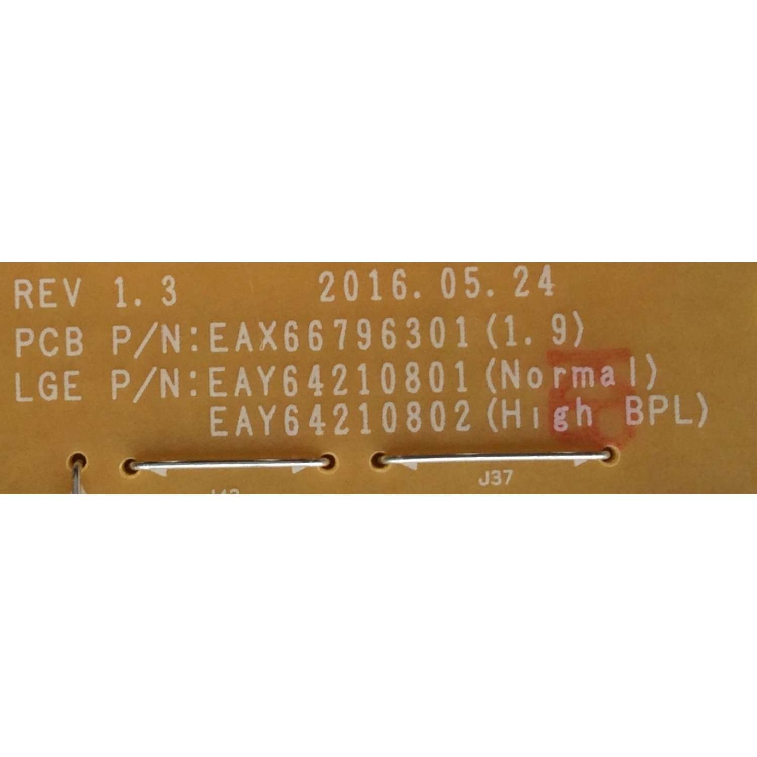 FUENTE DE PODER / LG EAY64210802 / 64210802 / EAX66796301(1.9) / LGP6065L-16UL6 / MODELO 65UH7650-UA.BUSWLJR / PANEL LC650EGE(FJ)(M1)	 - Imagen 3