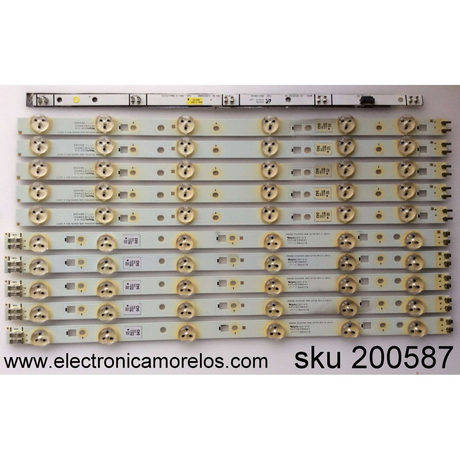 KIT DE LED PARA TV / SAMSUNG LTY400HF03-V / LTY400HF03-V DW03 / 2012SVS40 3228 LEFT06 REV1.6 / MODELO UN40EH6000FXZA TS02