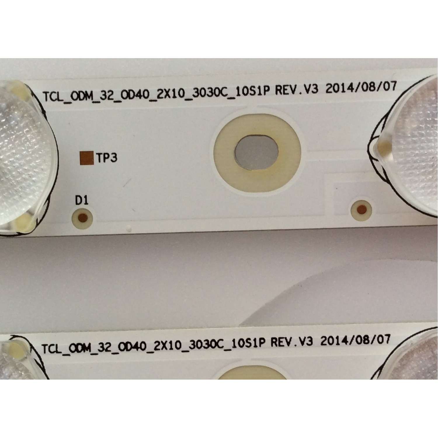 KIT DE LED PARA TV /  LVF320BEDXE1 / LVF320BEDX E1 V1 / TCL_ODN_32_OD40_2X10_3030C_100S1P REV.V3 / 4C-LB320T-YHN / QG7XNX  - Imagen 3