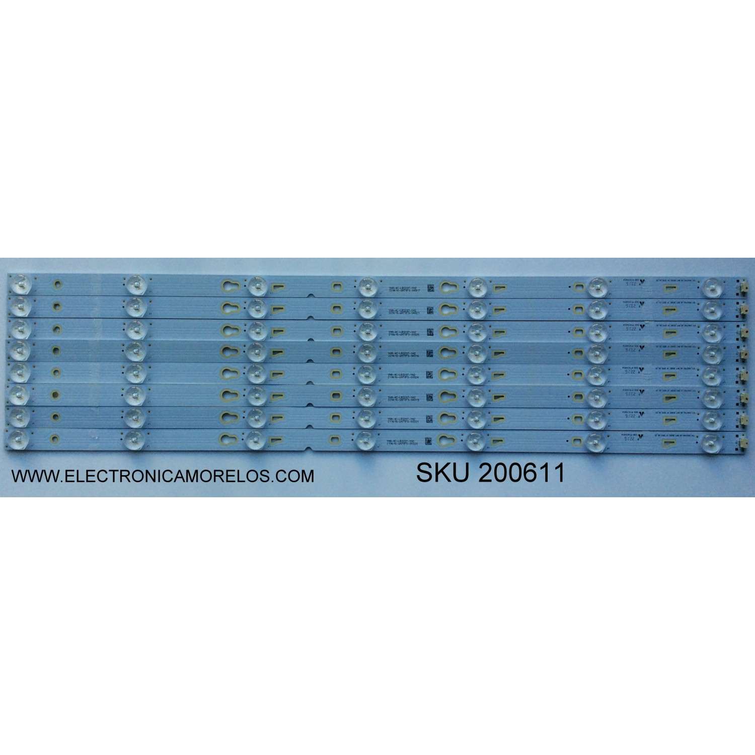 KIT DE LED'S PARA TV TCL (8 PIEZAS) / NUMERO DE PARTE TOT_55D2700_UD_8X7_3030C_V1 / YHA-4C-LB3207-YH2 / 006-PK1K3465A / 30355006212E / T0T_55D2700_UD_8X7_3030C_V1 / PANEL LVU550CS0T E1 / MODELO 55US57 / 55US57TGAA