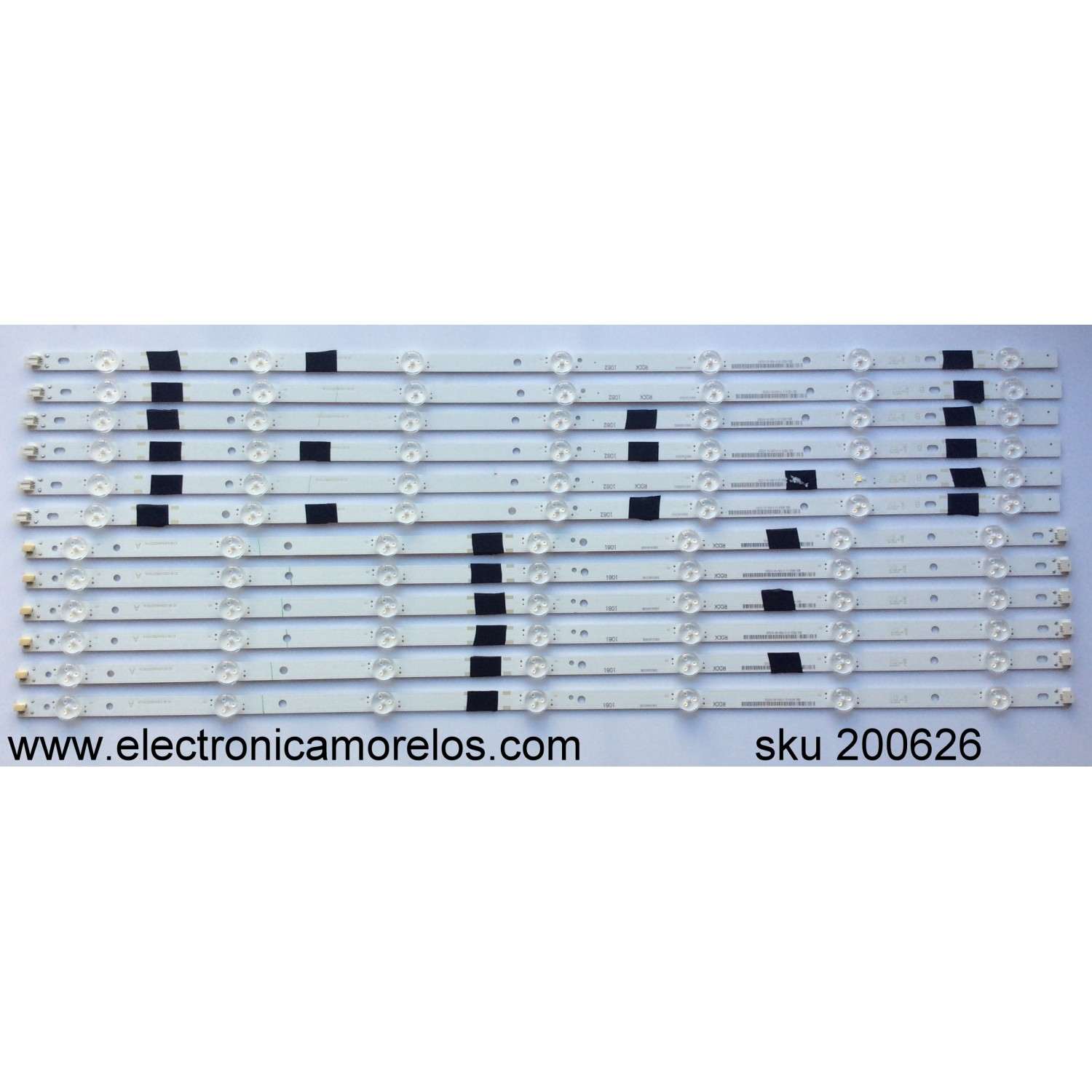 KIT DE LED PARA TV VIZIO (12 PIEZAS) / NUMERO DE PARTE IC-B-VZAA65D761A / IC-B-VZAA65D761B / PANEL LSC650FN04-G01 / MODELO E65-E0 LAUSVKAS