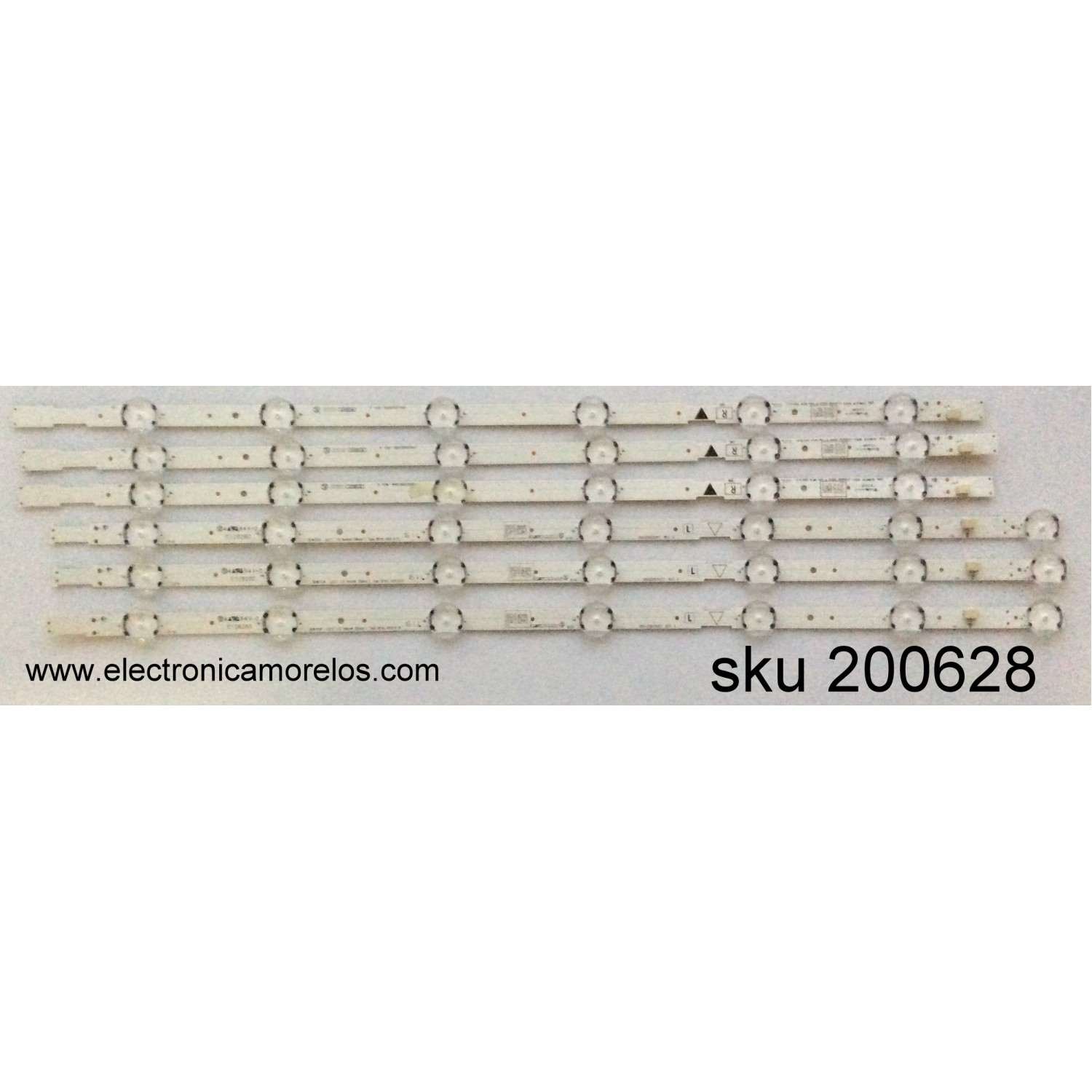 KIT DE LED PARA TV / SANYO FUNAI U6AU1XH / UDULED0GS056 / UDULED0GS057 / V500HJ1-PEB REV.C7 / MODELO FW50D36F 