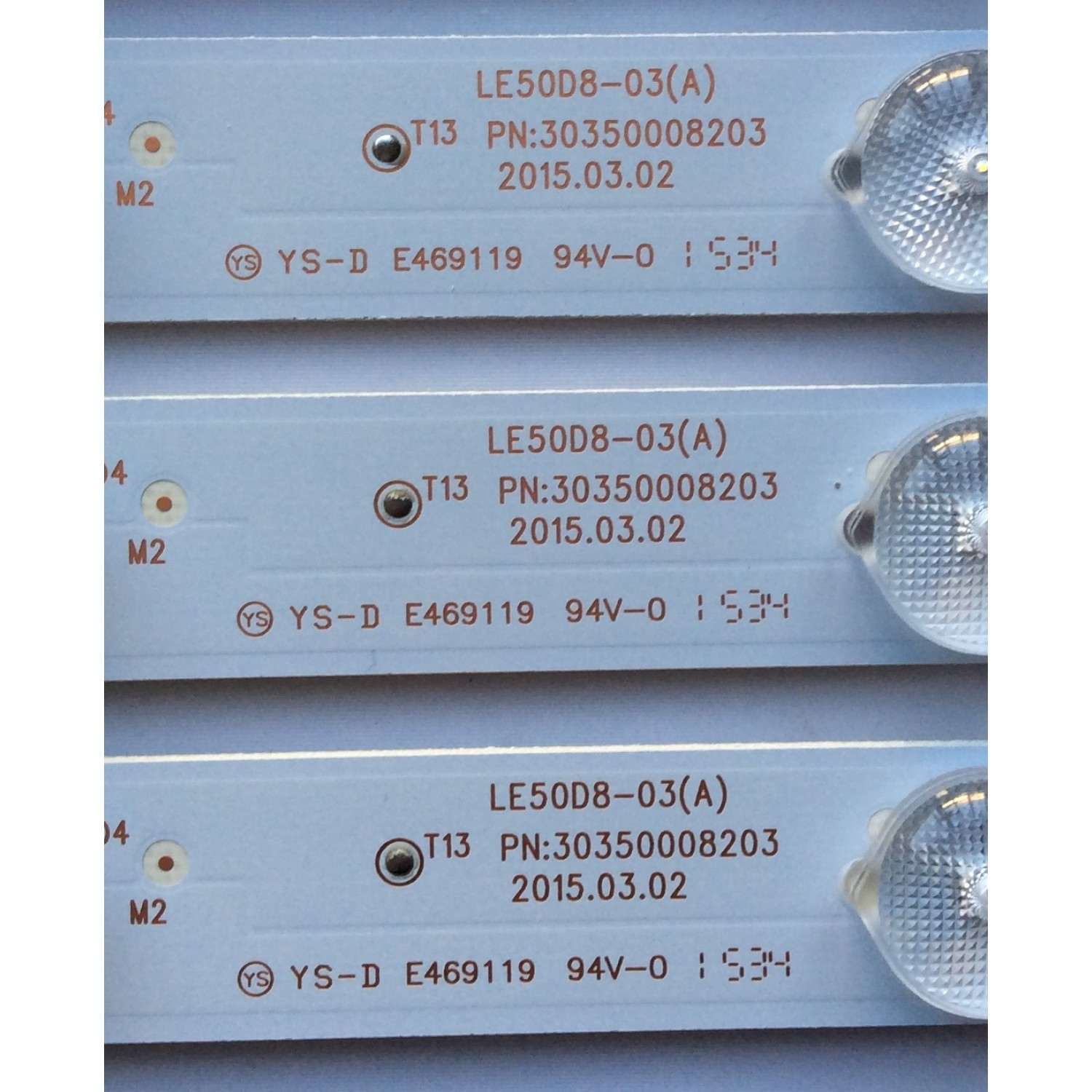 KIT DE LED PARA TV / JVC LC490DUJ(SG)(E1) / LE50D8-03(A) / LC490DUJ-SGE1 / 303500082503 / MODELO LT-49EM75  - Imagen 2