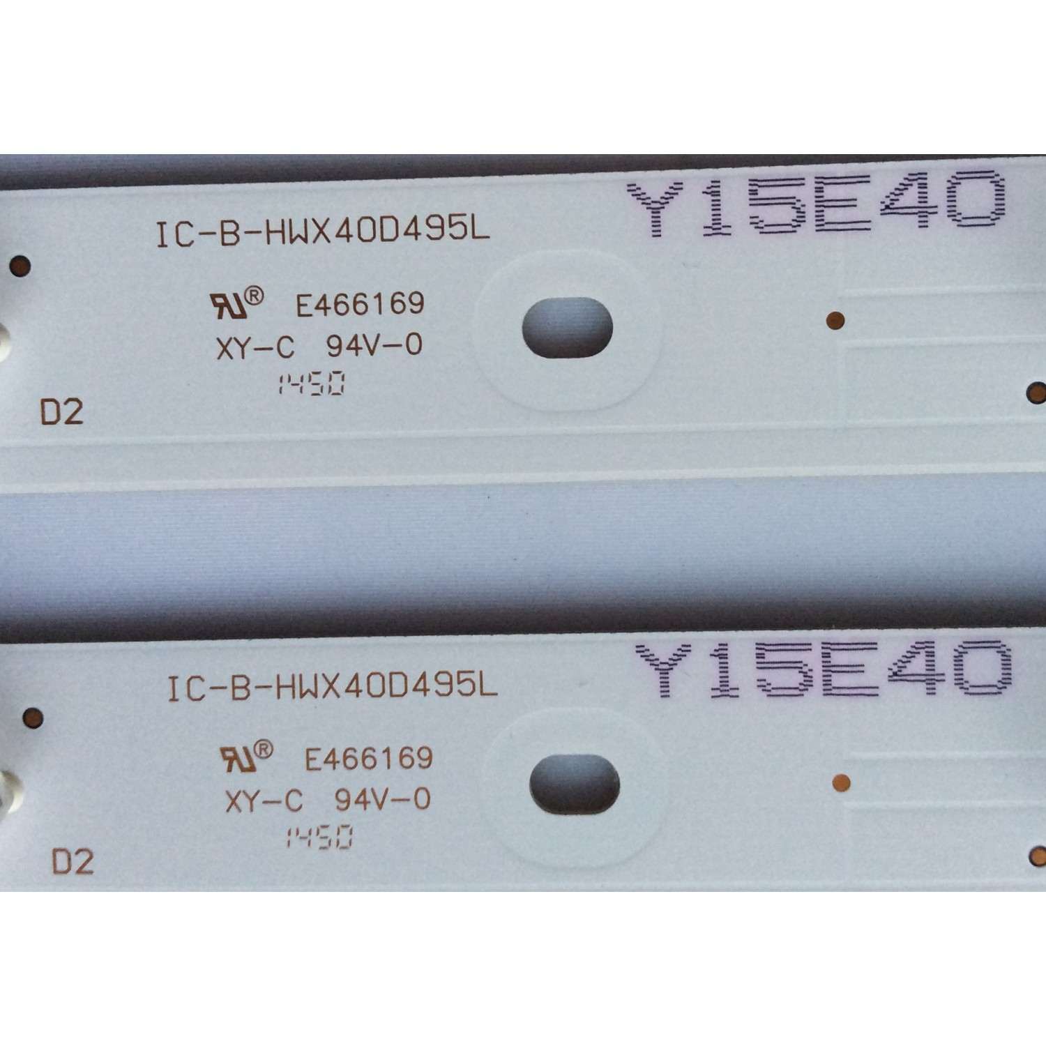 KIT DE LEDS PARA TV VIZIO ORIGINAL 10 PIEZAS / NUMERO DE PARTE IC-B-HWX40D495L / IC-B-HWX40D495R / 05638005052111 / 05638015011131 / E466169 / PANEL LSC400HN02-602 / LSC400HM10-S01 / MODELO E40-C2 / E40-C2 LWZQSFAR - Imagen 2