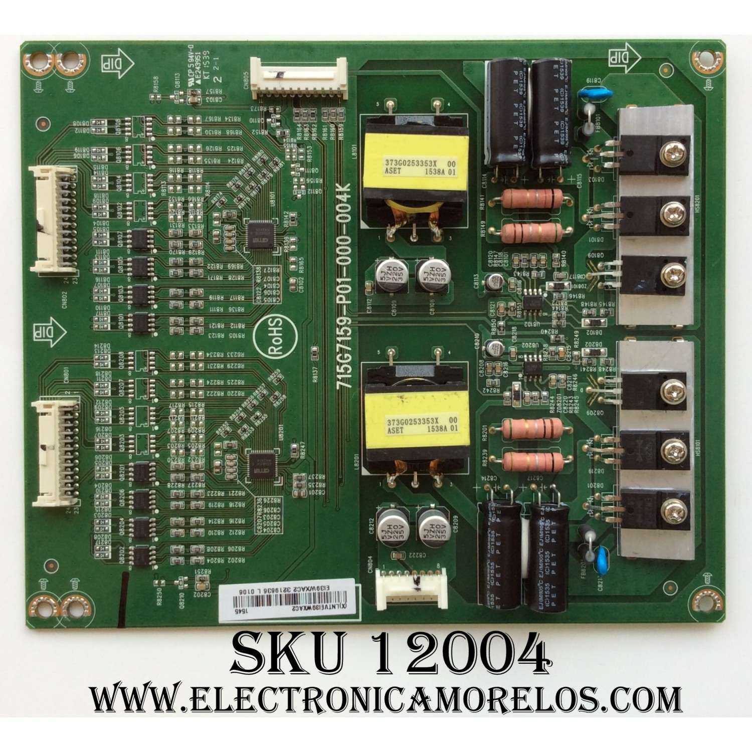 LED DRIVER / VIZIO LNTVEI39WXAC2 / 715G7159-P01-000-004K / MODELO M65-C1 LTCASNAR / PANEL T650QVF06.0	
