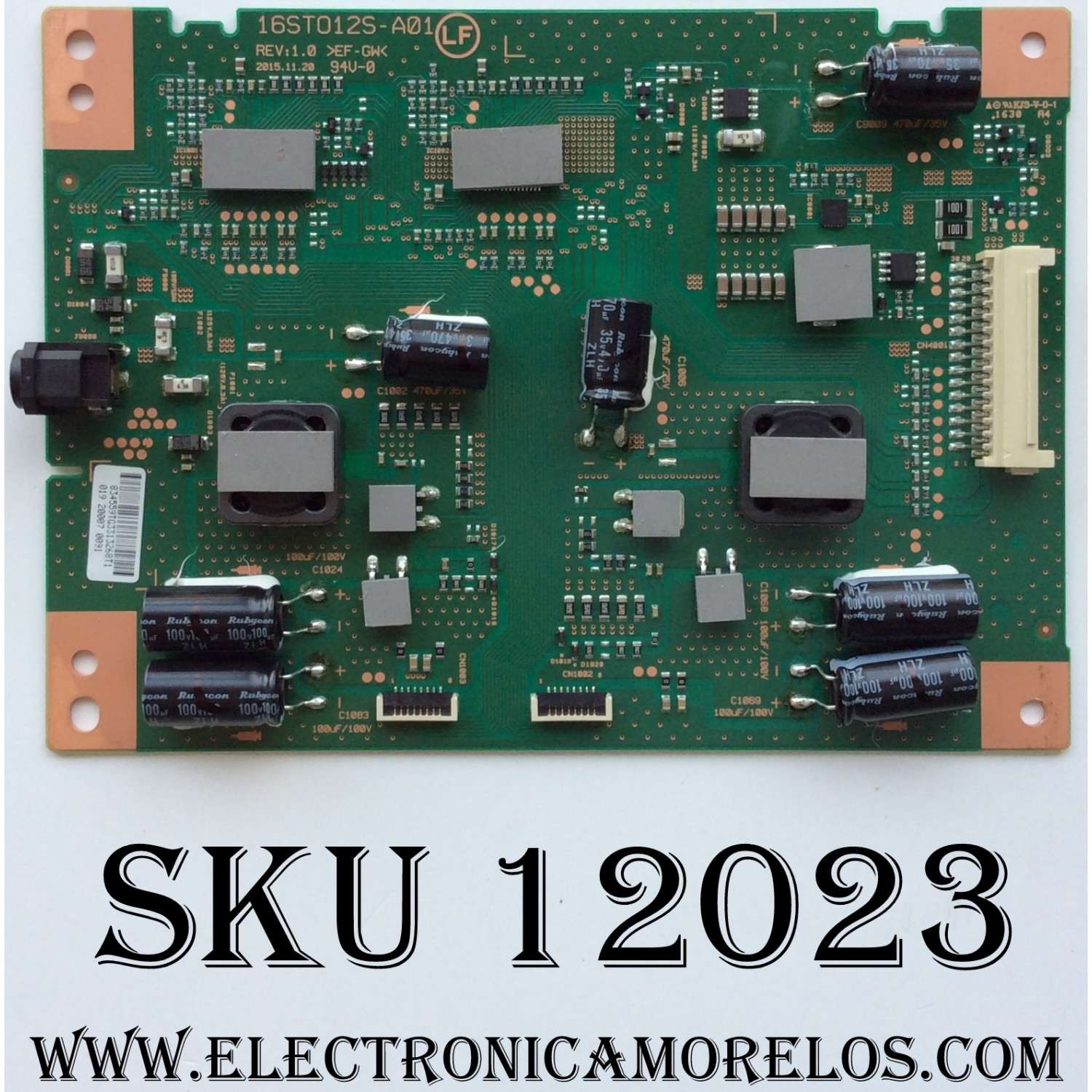 LED DRIVER PARA TV SONY / NUMERO DE PARTE 16ST012S-A01 / 834559T / PANEL V550QWME01 / MODELO XBR55X850D / XBR-55X850D