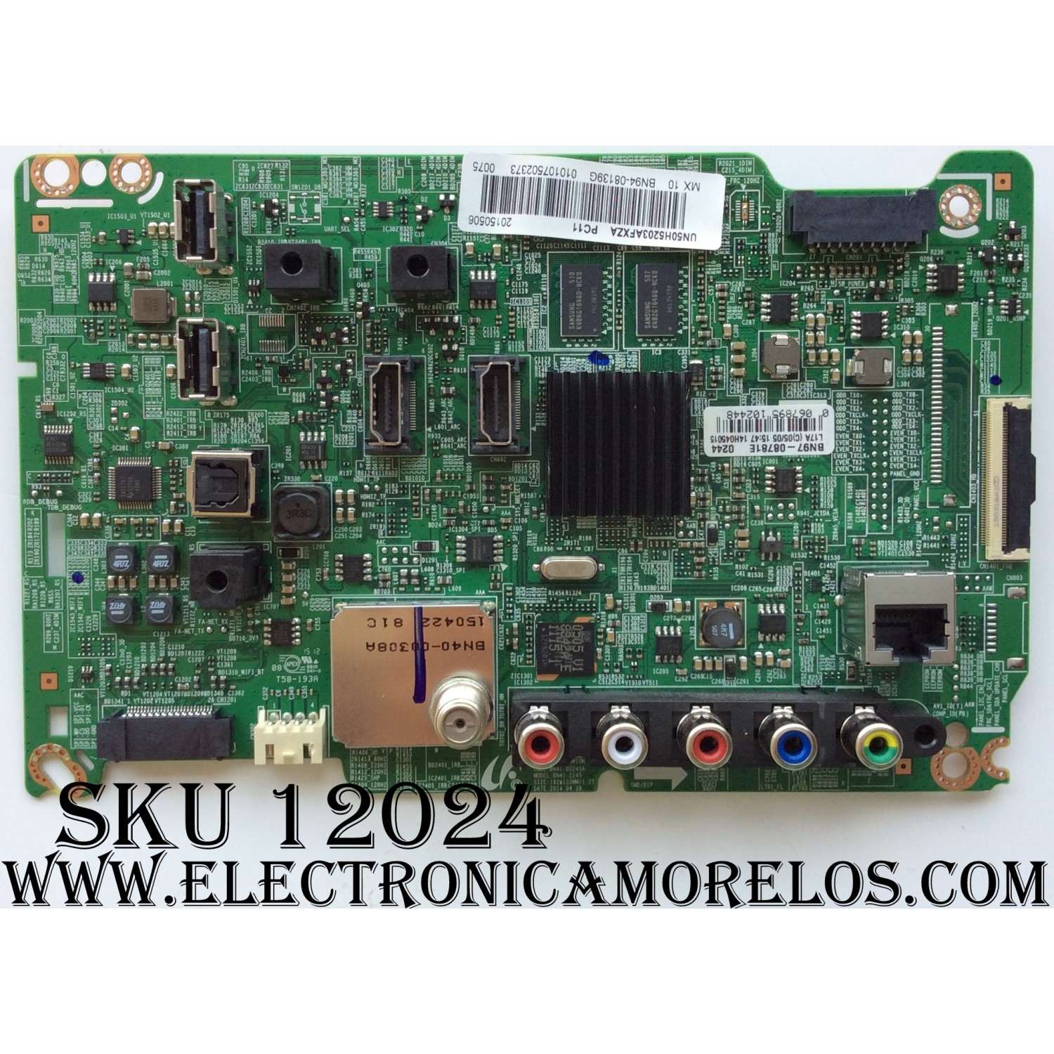 MAIN PARA TV SAMSUNG / NUMERO DE PARTE BN94-08139G / BN41-02245A / BN97-08781E / BN9408139G / PANEL CY-DH050BGAV1H / MODELO UN50H5203 / UN50H5203AFXZA NH03