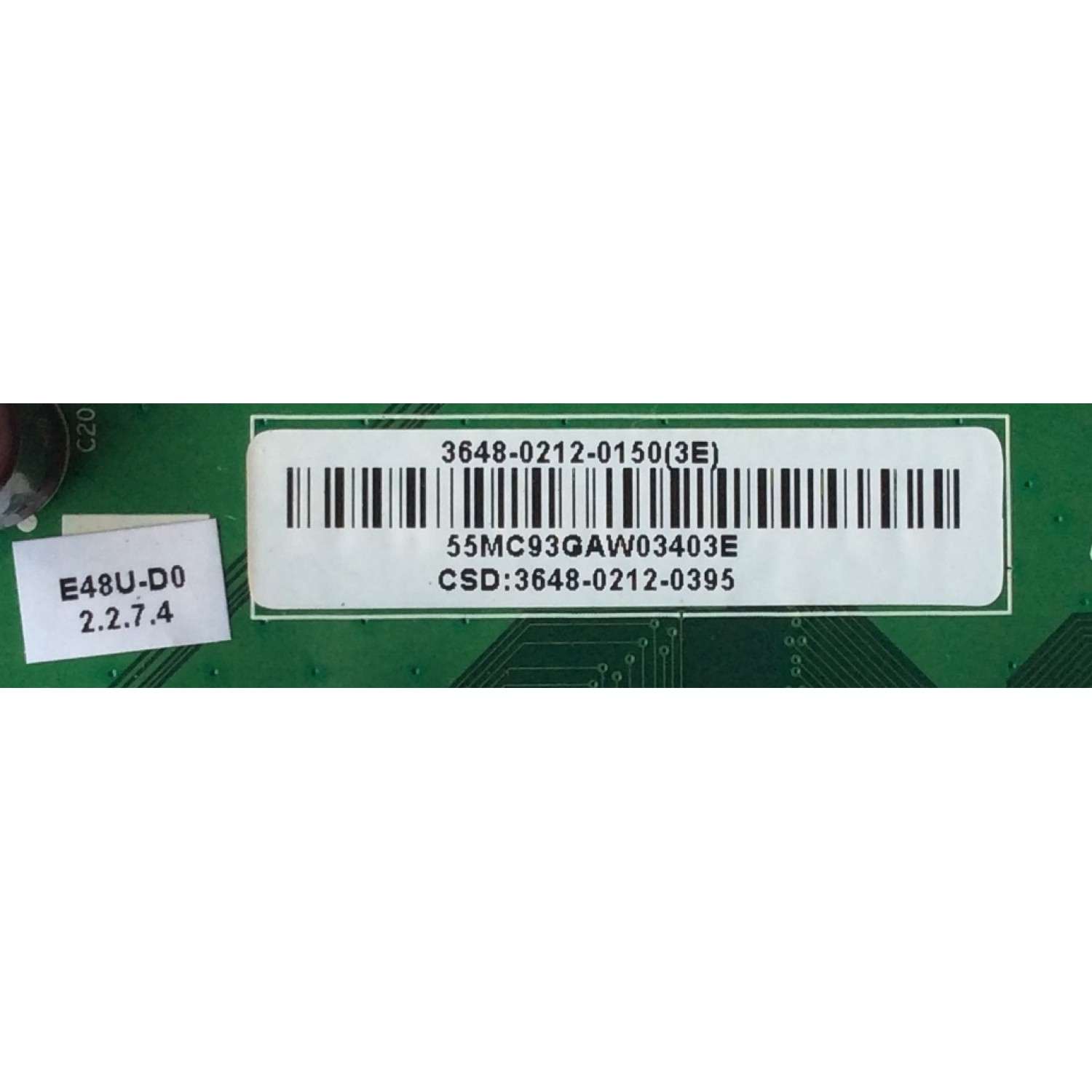 MAIN PARA TV VIZIO / NUMERO DE PARTE 3648-0212-0150 / 0171-2272-6203 / 3648-0212-0395 / PANEL LSC480FN10-G01 / MODELOS E48U-D0 LAUSUBDS / E48U-D0 LAUSUBBS - Imagen 2