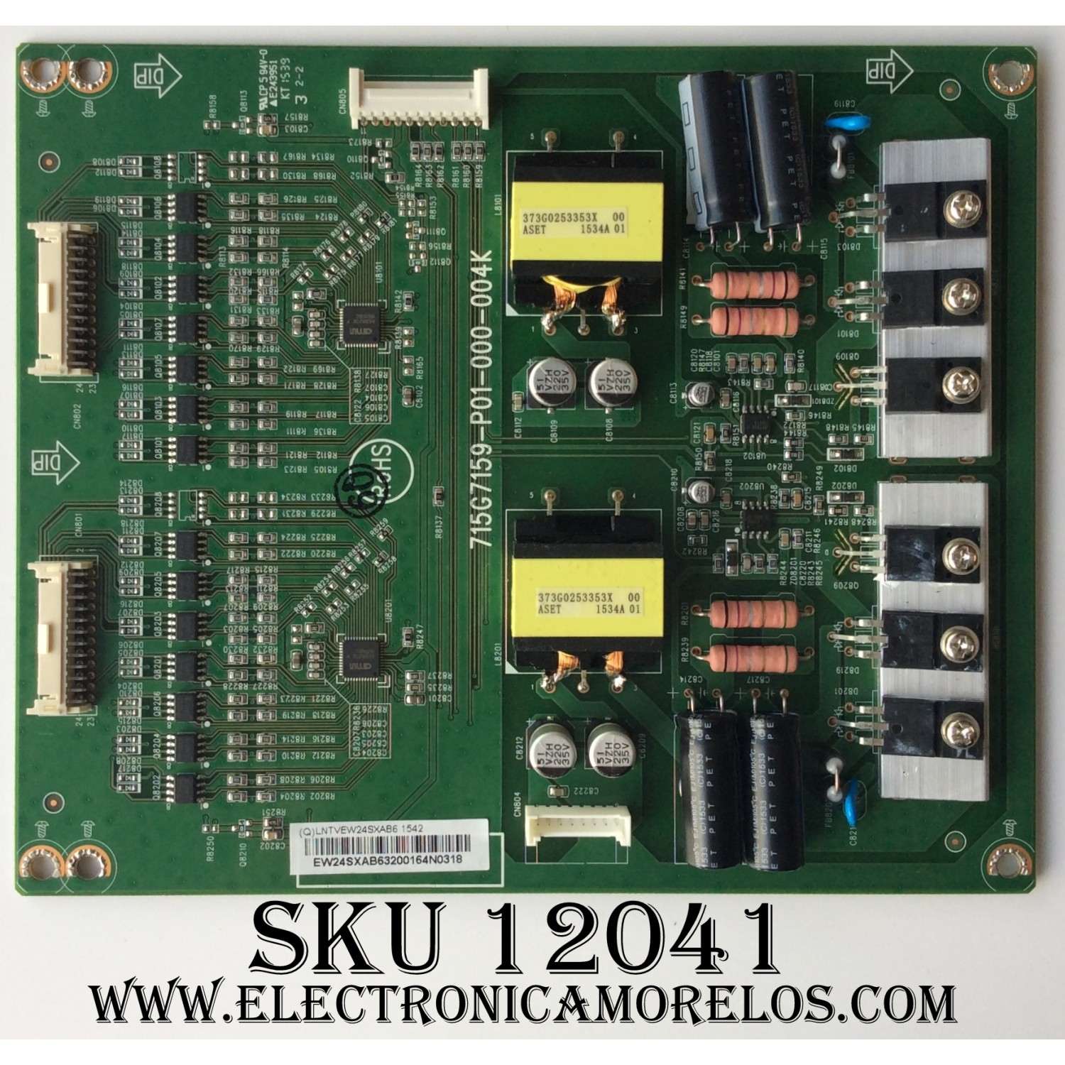 LED DRIVER PARA TV VIZIO / NUMERO DE PARTE LNTVEW24SXAB6 / 715G7159-P01-000-004K / PANEL TPT430H3-QVN01-U REV:S000A / MODELOS M43-C1 / M43-C1 LTTWSPAR / M43-C1 LTTWSPCR