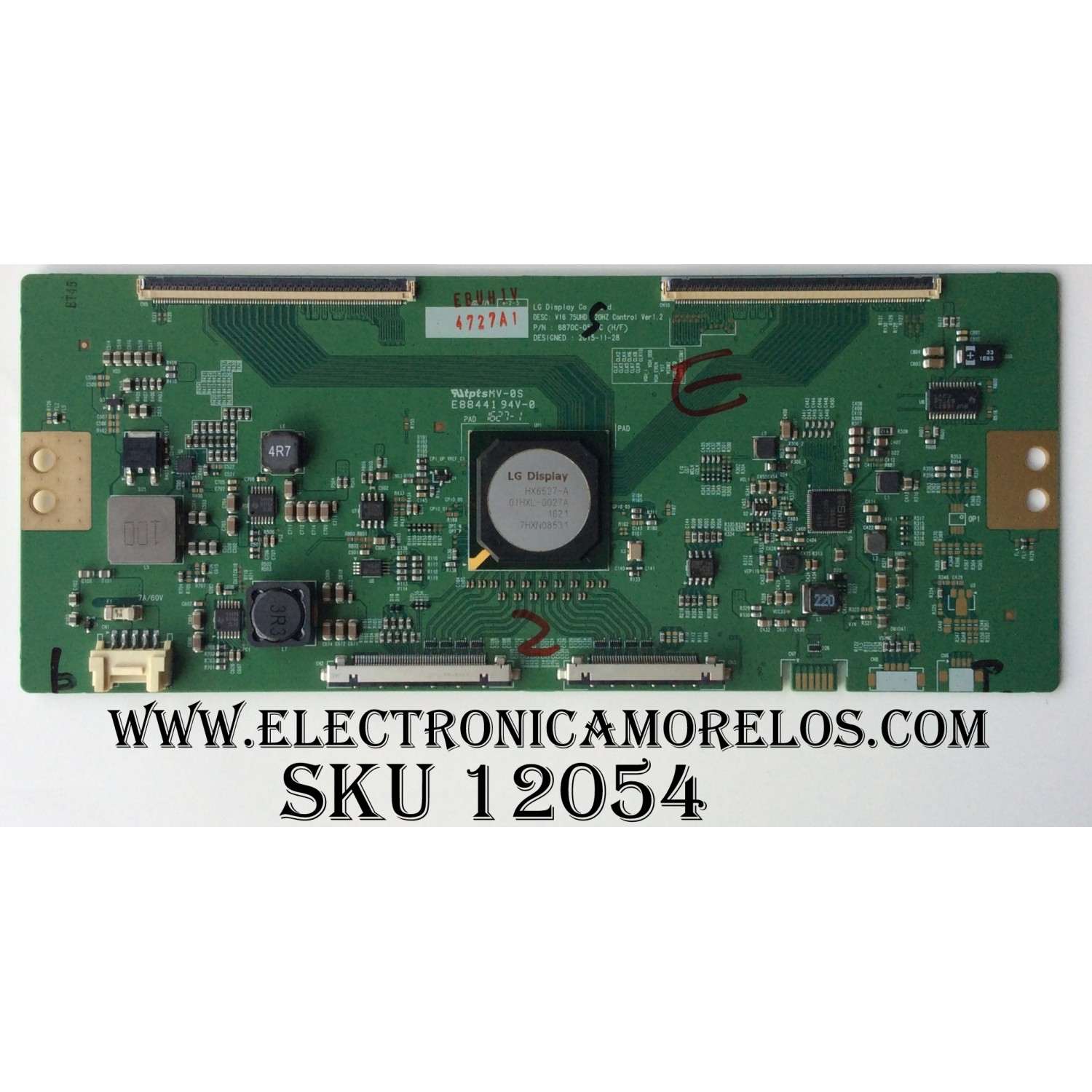 T-CON / LG 6871L-4727A / V16 75UHD 120HZ / 4727A / MODELO 75UH8500-UD.AUSWLJR / PANEL LC750EQF(FJ)(F1)	