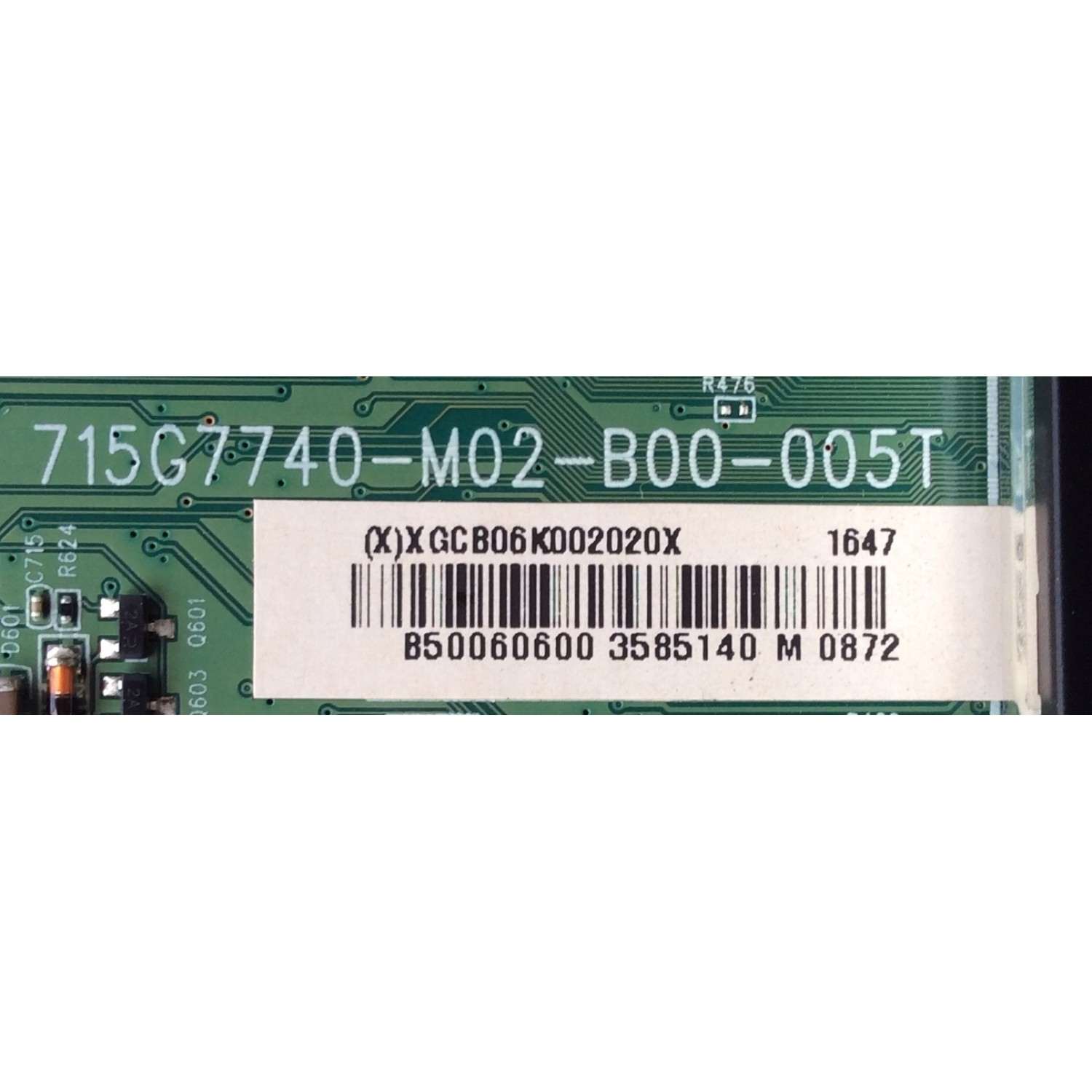 MAIN PARA TV VIZIO / NUMERO DE PARTE XGCB06K002 / 715G7740-M02-B00-005T / 756TXGCB06K002 / 756TXGCB06K0020 / PANEL TPT500J1-DUJSGE.G REV:S2F / MODELO E50-D1 LTM7UGBS - Imagen 2