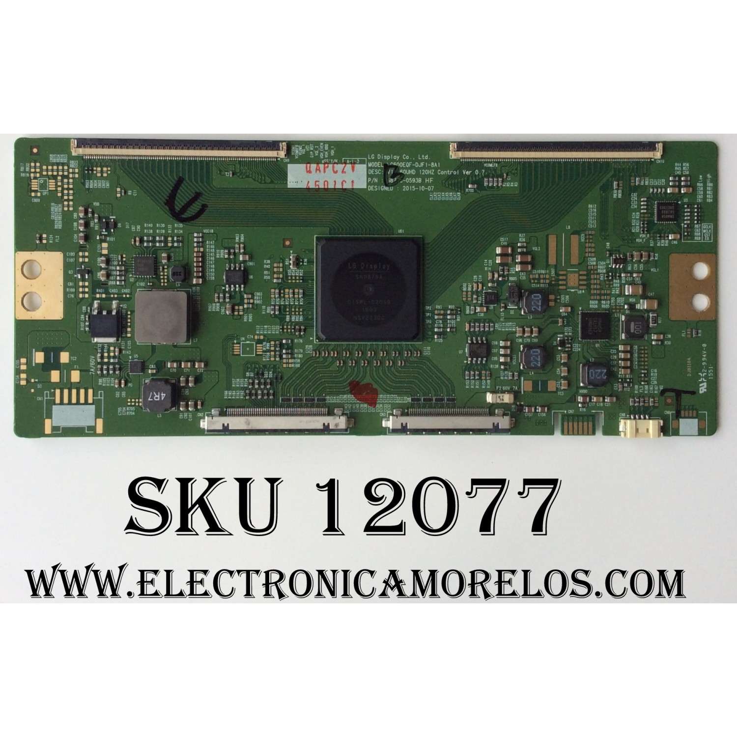 T-CON PARA TV LG / NUMERO DE PARTE 6871L-4501C / 4501C / 6870C-0593B / LC600EQF-DJF1-8A1 / PANEL LC600EQF(FJ)(M1) / MODELO 60UH7700-UB / 60UH7700-UB.BUSWLJR