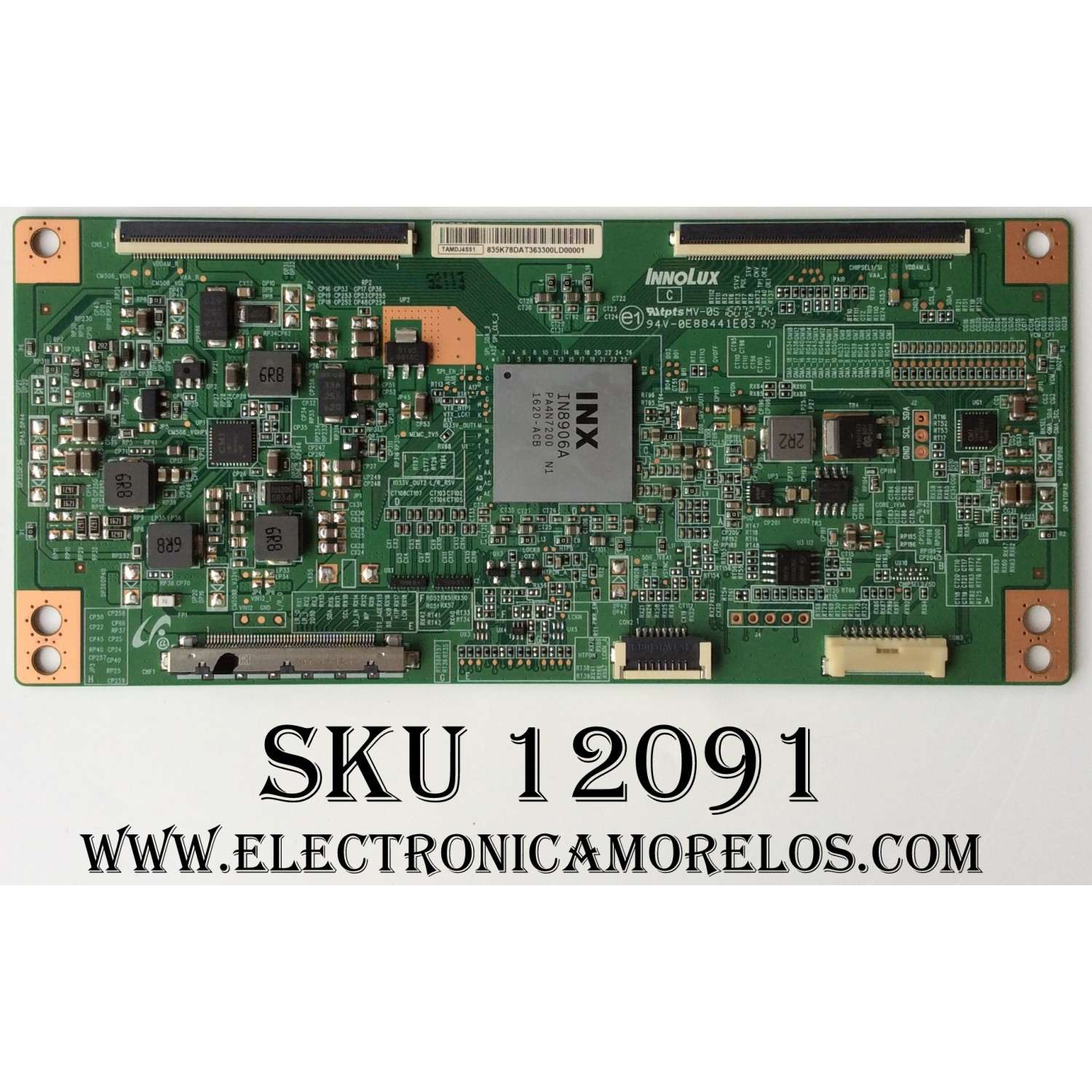 T-CON PARA TV HISENSE / NUMERO DE PARTE TAMDJ4S51 / 94V-0E88441E03 / PANEL HE650HU-B01 / MODELO 65CU6200