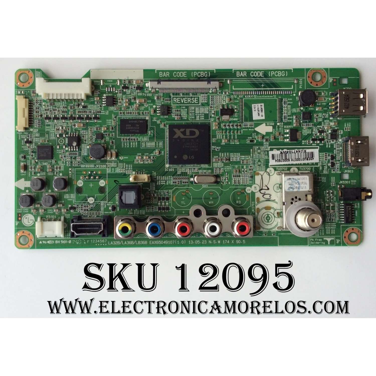 MAIN PARA TV LG / NUMERO DE PARTE EBU62007604 / EAX65049104 / EAX65049105 / EAX65049107 / PANEL'S LC320DUE (SF)(R1) / HC390DUN-VCFP1-21XX / MODELOS 32LN530B-UA / 32LN5300-UB / 32LN530B-UA.BUSFLWM / 32LN5300-UB.BUSYLWM / 39LN5300-UB / 39LN5300-UB.BCCJLWM
