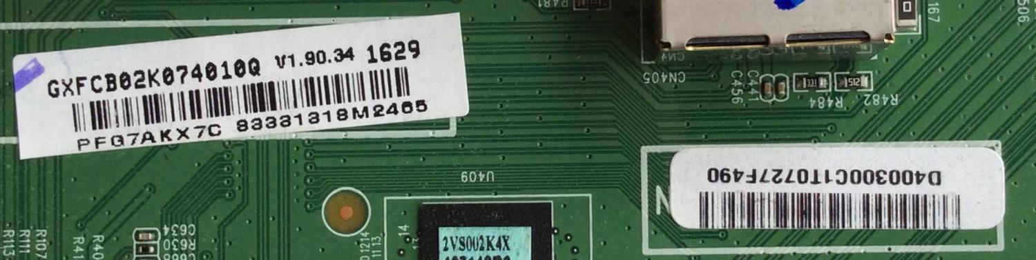 MAIN VIZIO 756TXFCB02K0740 / GXFCB02K074 / GXFCB02K0740 / XFCB02K074 / XFCB02K0740 / 715G7911-M02-000-004T / GXFCB02K074010Q  / MODELO D40-D1 LTBETVFS  D40-D1 LTBETVCS  / D40-D1 LTTETVCS / D40-D1 LTTETVFS / PANEL TPT400LA-HN02.S REV:SG02B	 - Imagen 2