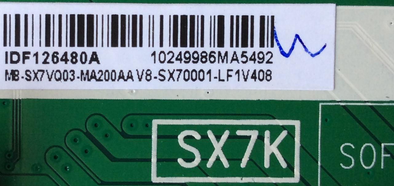 MAIN / HITACHI M8-SX7VQ03-MA200AA / V8-SX70001-LF1V408 / 40-SX7KNA-MAG4HG / MODELO 50R8	 - Imagen 2