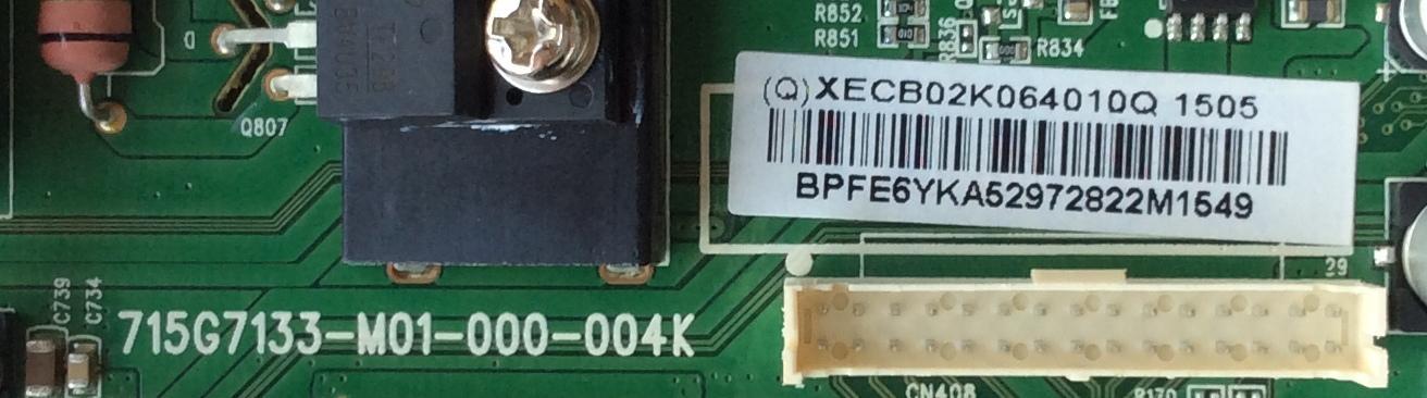MAIN / VIZIO 756TXECB02K064 / XECB02K064 / 715G7133-M01-000-004K / MODELOS D43-C1 LTBWSEAR / D43-C1 LTBWSEBR / D43-C1 LTTWSEAR / PANEL TPT430H39-HVN01.U REV:S080A	 - Imagen 2